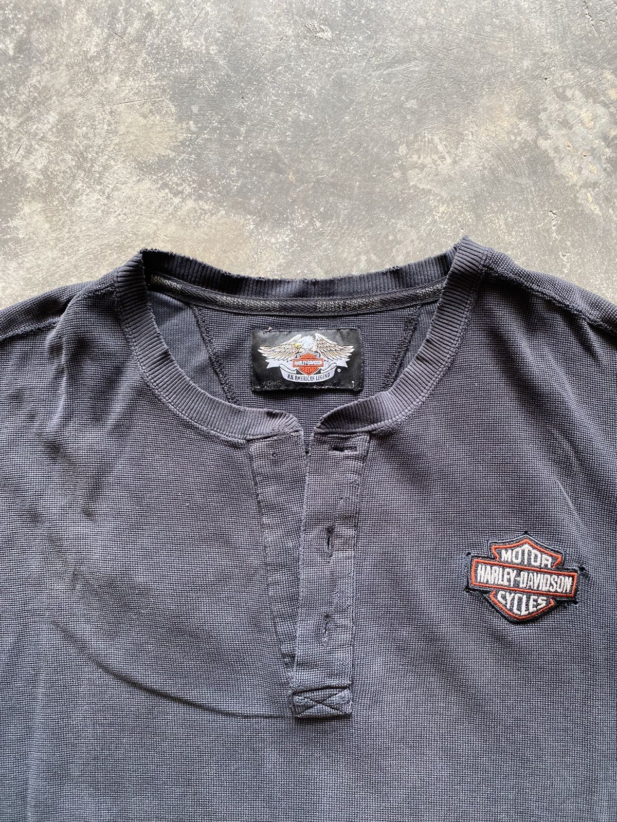Harley Davidson × Vintage THRASHED & FADED Harley Davidson Longsleeve Size US XL / EU 56 / 4 - 2 Thumbnail