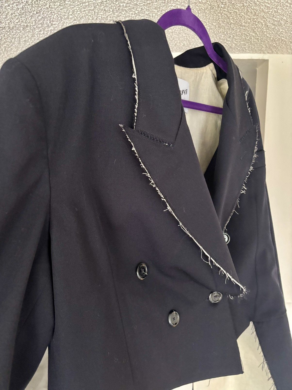 Vaquera Vaquera Distressed Blazer Size L / US 10 / IT 46 - 3 Thumbnail