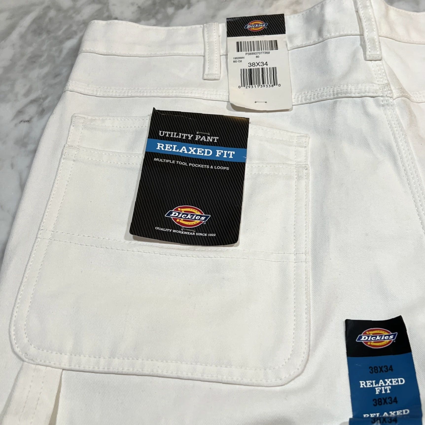Dickies Dickies Utility Pant Relaxed Fit Men 38x34 White Pockets & Loops Cargo NWT Size US 38 / EU 54 - 6 Thumbnail