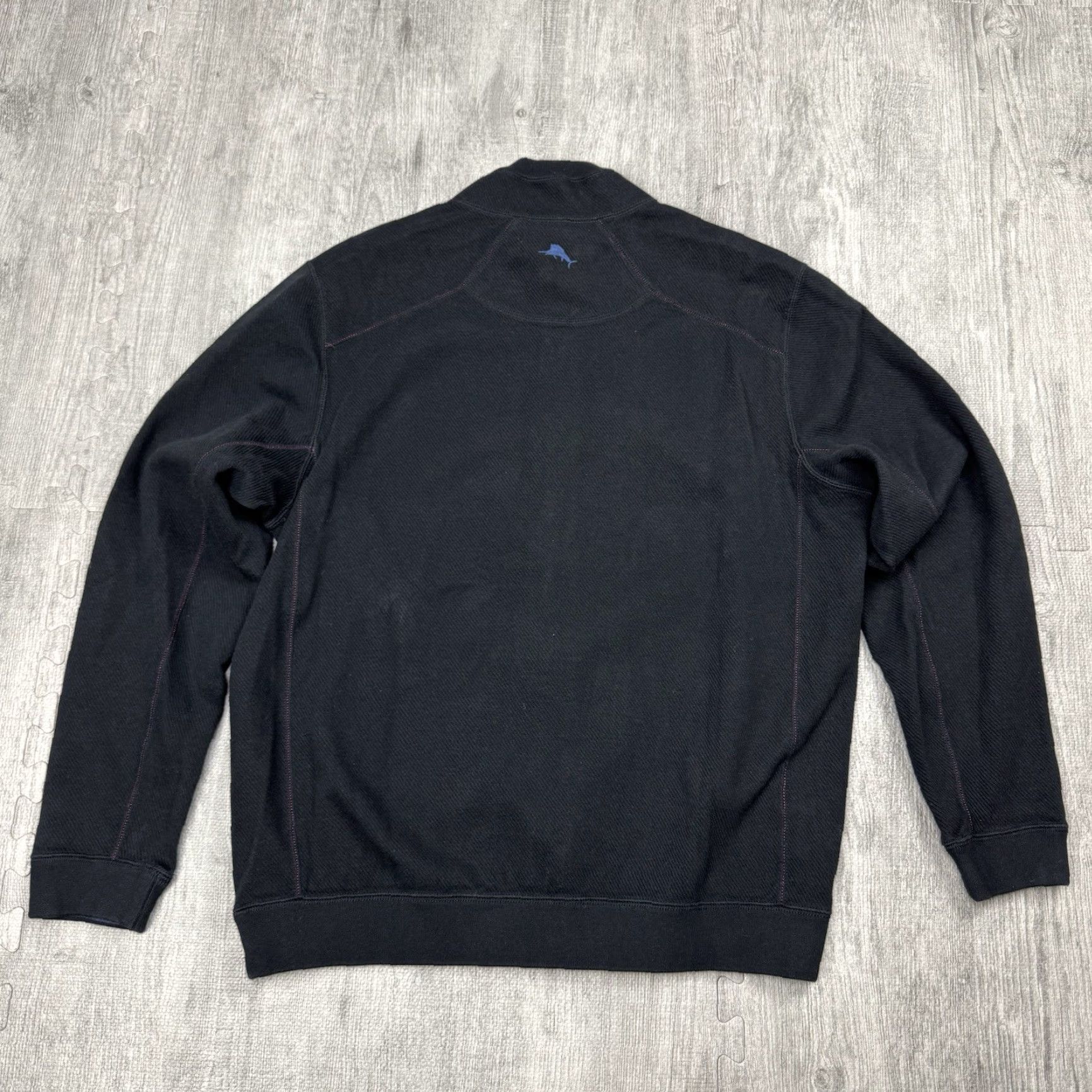 Tommy Bahama TOMMY BAHAMA Full Zip Reversible Sweatshirt Cotton Mens M Blue/Black Size US M / EU 48-50 / 2 - 6 Thumbnail