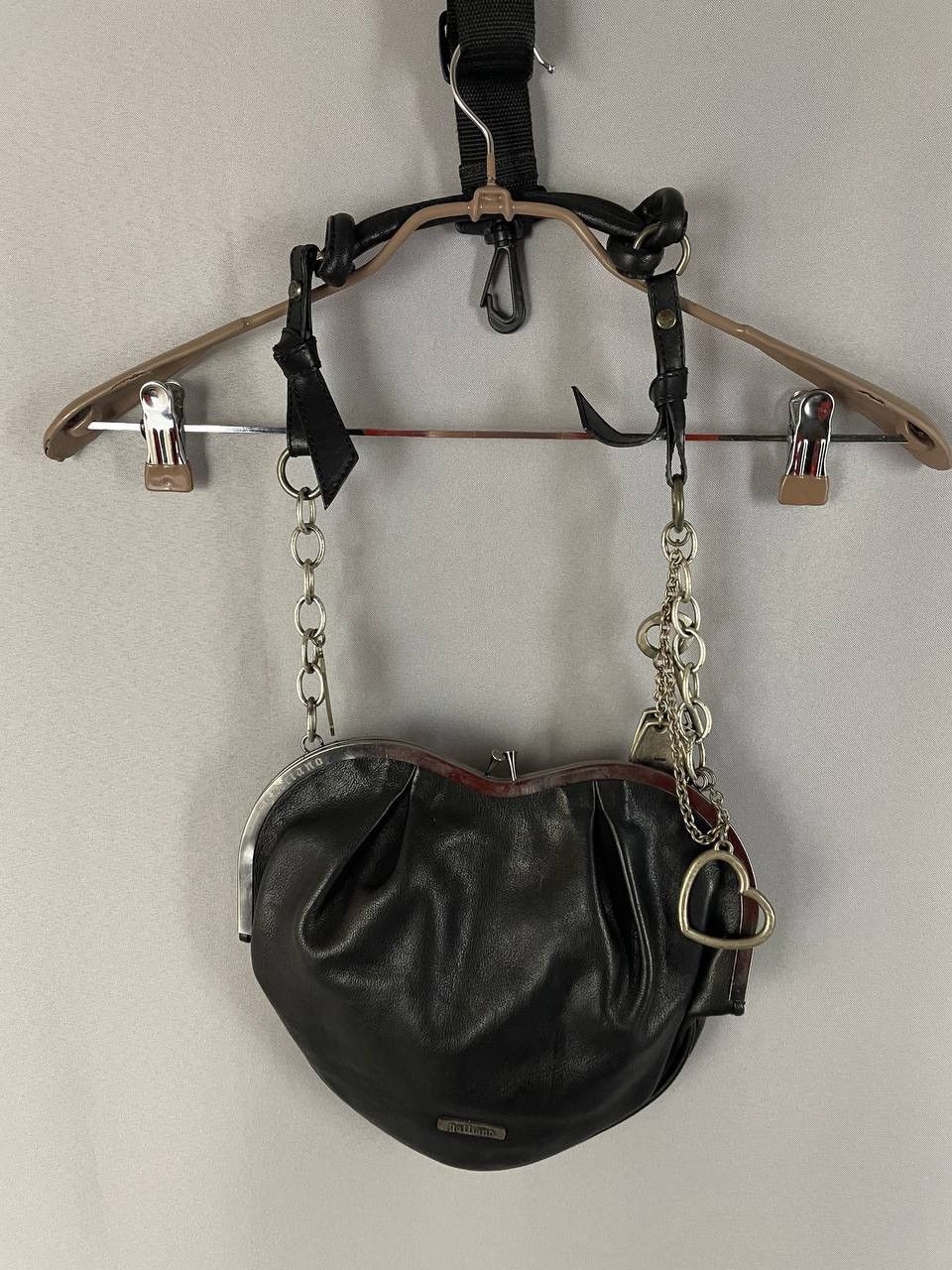 John Galliano John Galliano Leather Bag Heart 🖤 Rare Size ONE SIZE - 3 Thumbnail