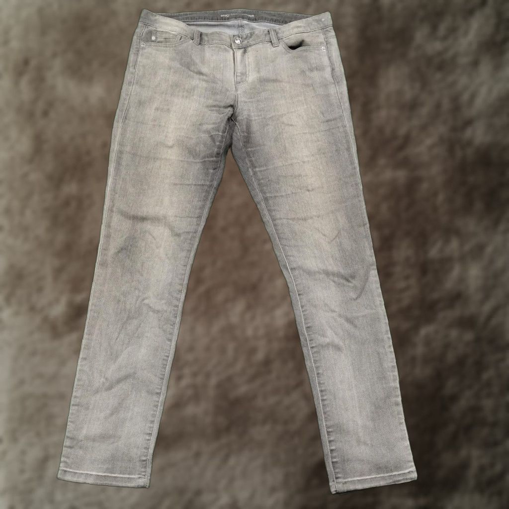 Michael Kors Michael Kors Jeans Womens 10 Gray Skinny Stretch Denim Pants Faded Wash Classic Size 32" / US 10 / IT 46 - 1 Thumbnail