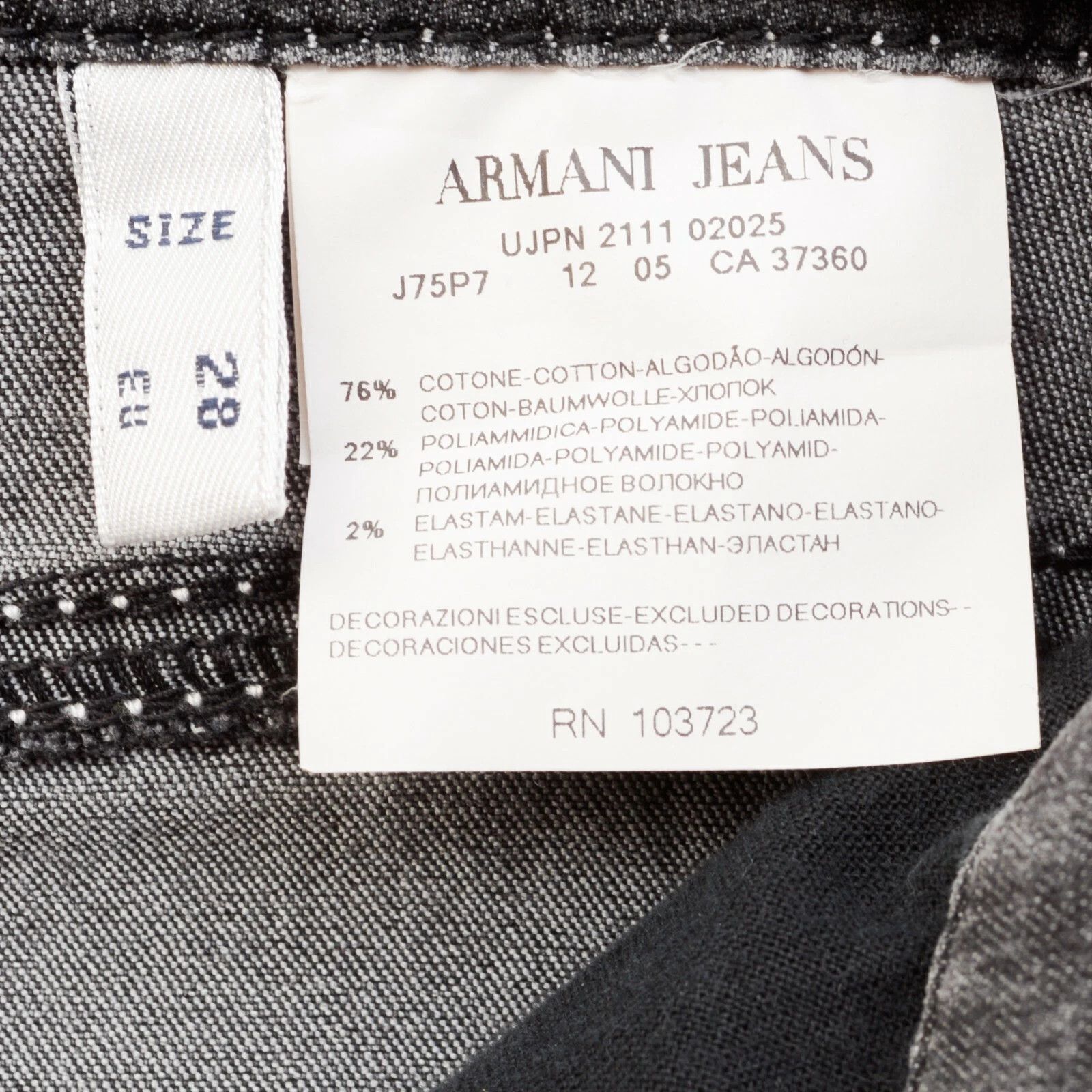 Armani Jeans Straight Women's Jeans Size 28 Trousers Mid Rise Size 28" / US 6 / IT 42 - 5 Thumbnail