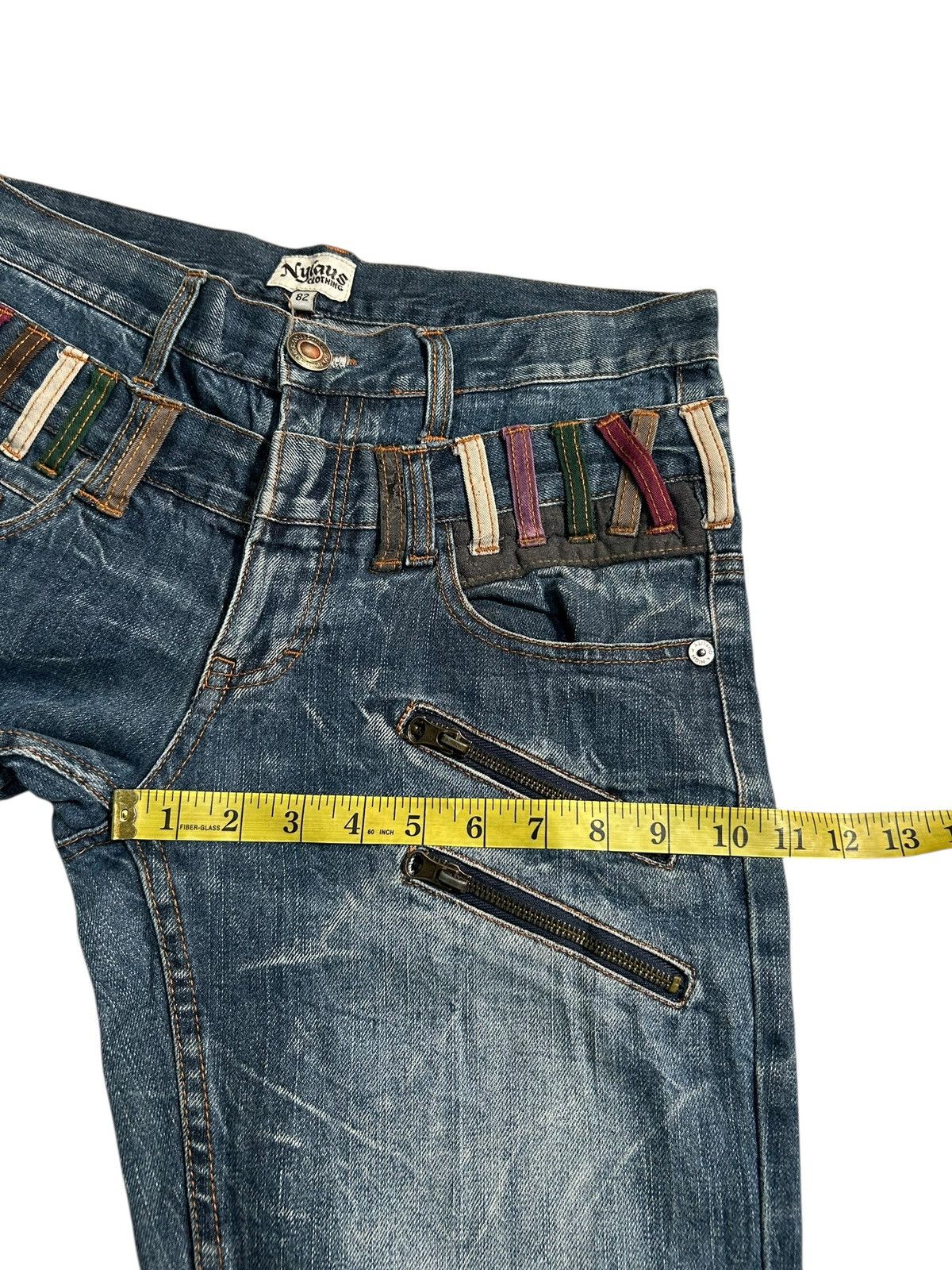 Japanese Brand × Kapital × Vintage Double Waist Nylaus Japanese Punk Style Denim Jeans Size US 32 / EU 48 - 21 Thumbnail