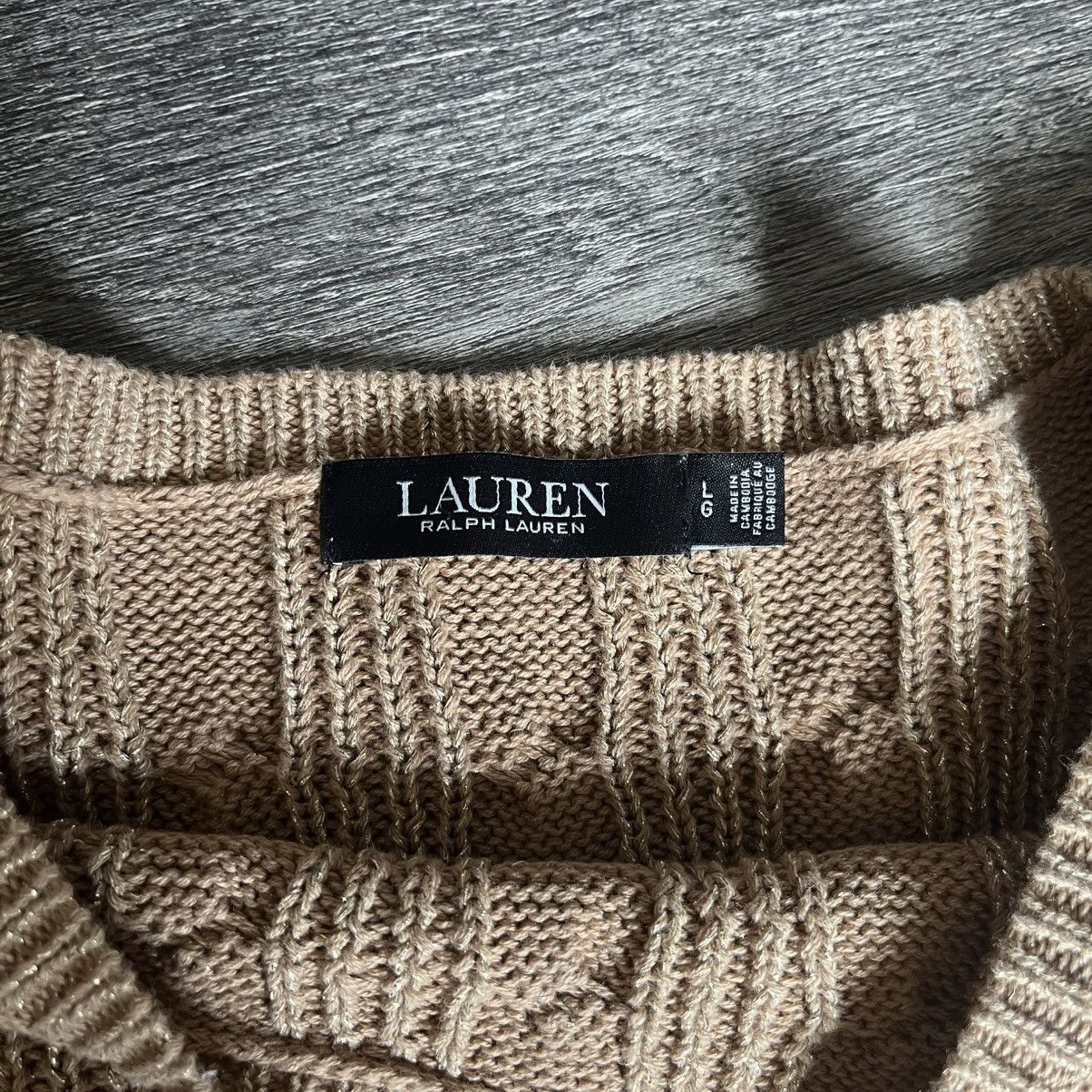 Lauren Ralph Lauren Lauren Ralph Lauren Black Label Gold Rope Cable Knit Sweater Size L / US 10 / IT 46 - 6 Thumbnail