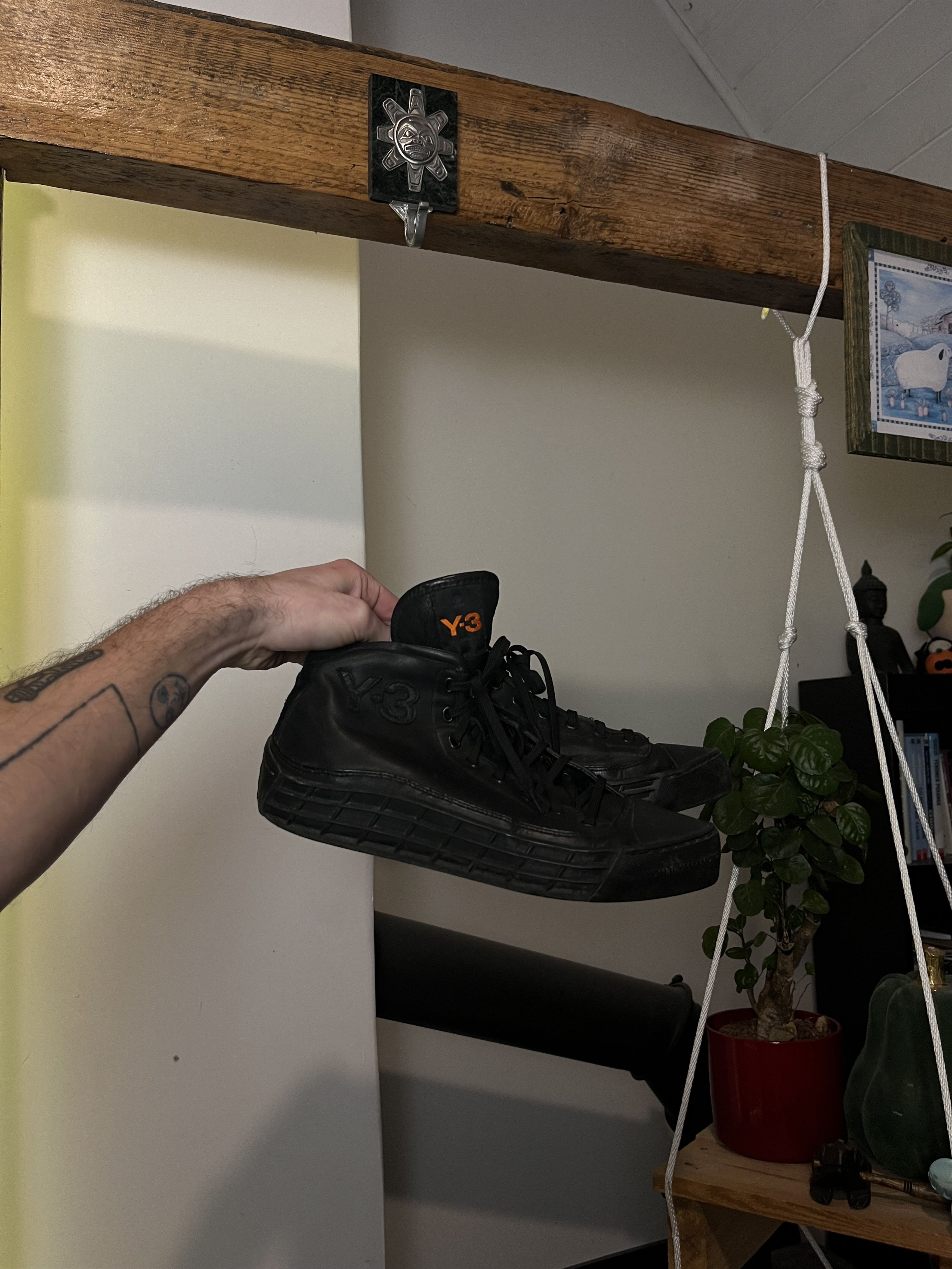 Japanese Brand × Y-3 × Yohji Yamamoto Archive Vintage Yohji Yamamoto Y-3 GR.1P High in Black Size US 7.5 / EU 40-41 - 1 Thumbnail