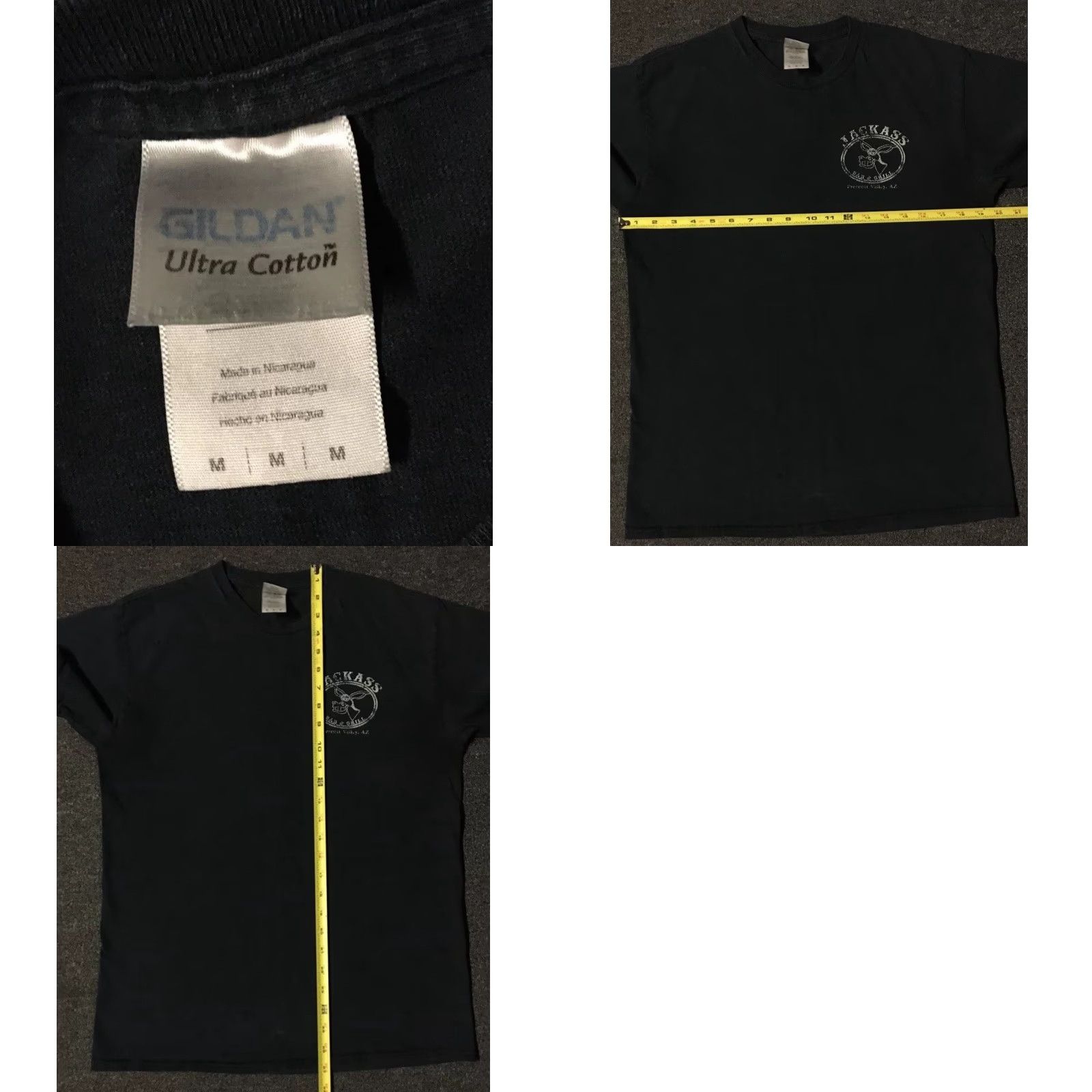Vintage VINTAGE Jackass Bar Prescott Arizona Faded Distress Shirt S Black T-Shirt Men Short Sleeve Vintage Grunge Humor 80s Bar Joke USA Boys Mens Size US S / EU 44-46 / 1 - 10 Thumbnail