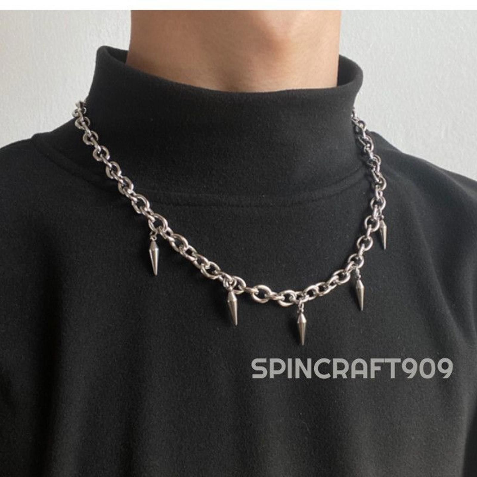 Jewelry Spiked Chain Link Necklace Size ONE SIZE - 1 Thumbnail