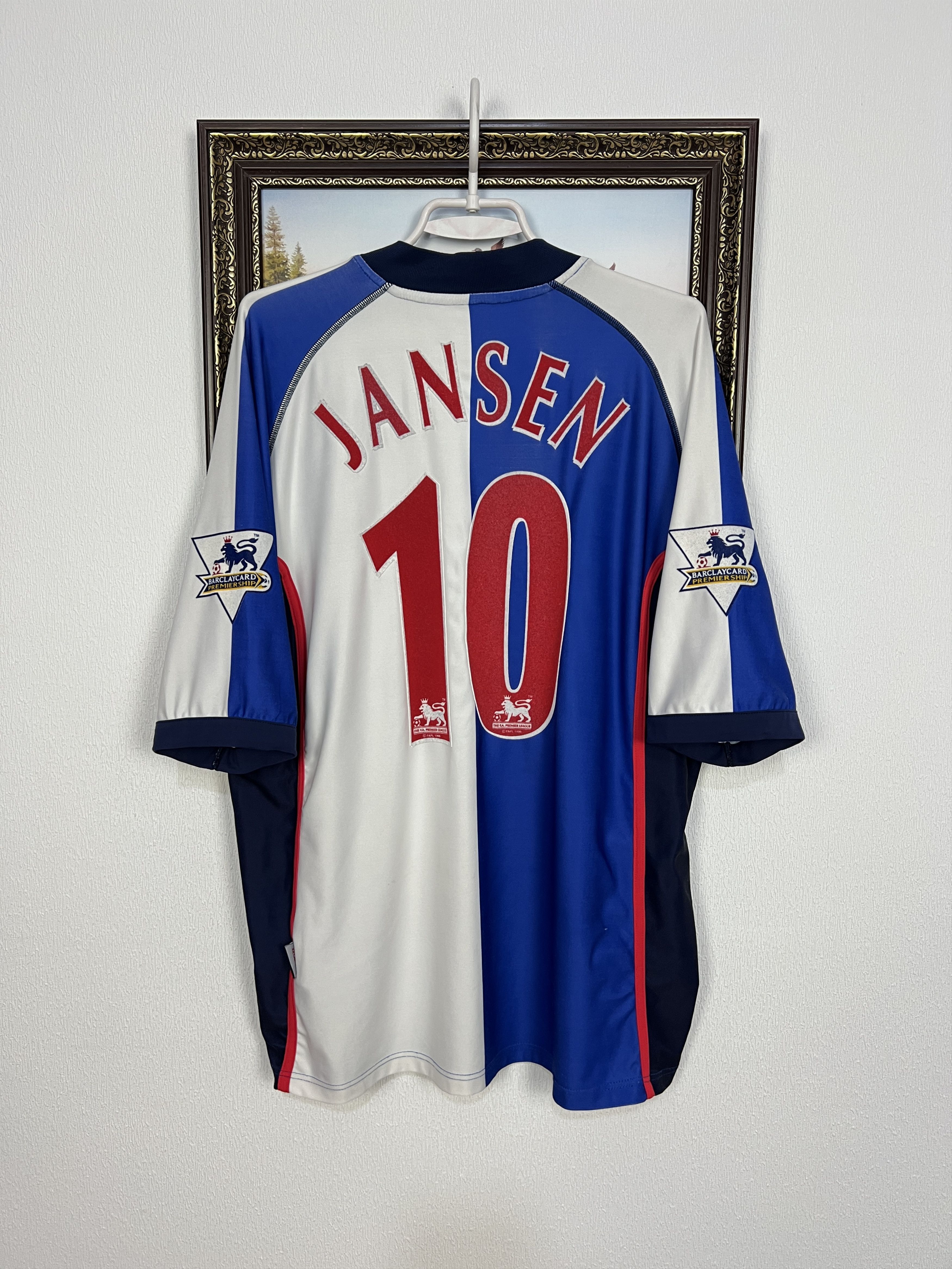 Kappa Blackburn Rovers Home football shirt 2003 #10 Jansen Kappa Size US XXL / EU 58 / 5 - 1 Thumbnail