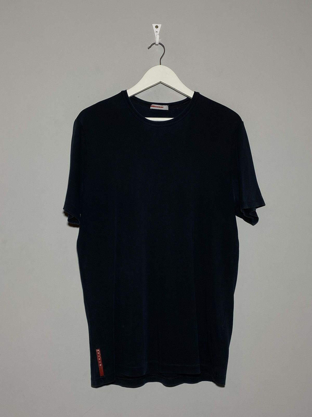 Prada Prada Red Tab Black Cotton T-shirt Size US XL / EU 56 / 4 - 1 Thumbnail