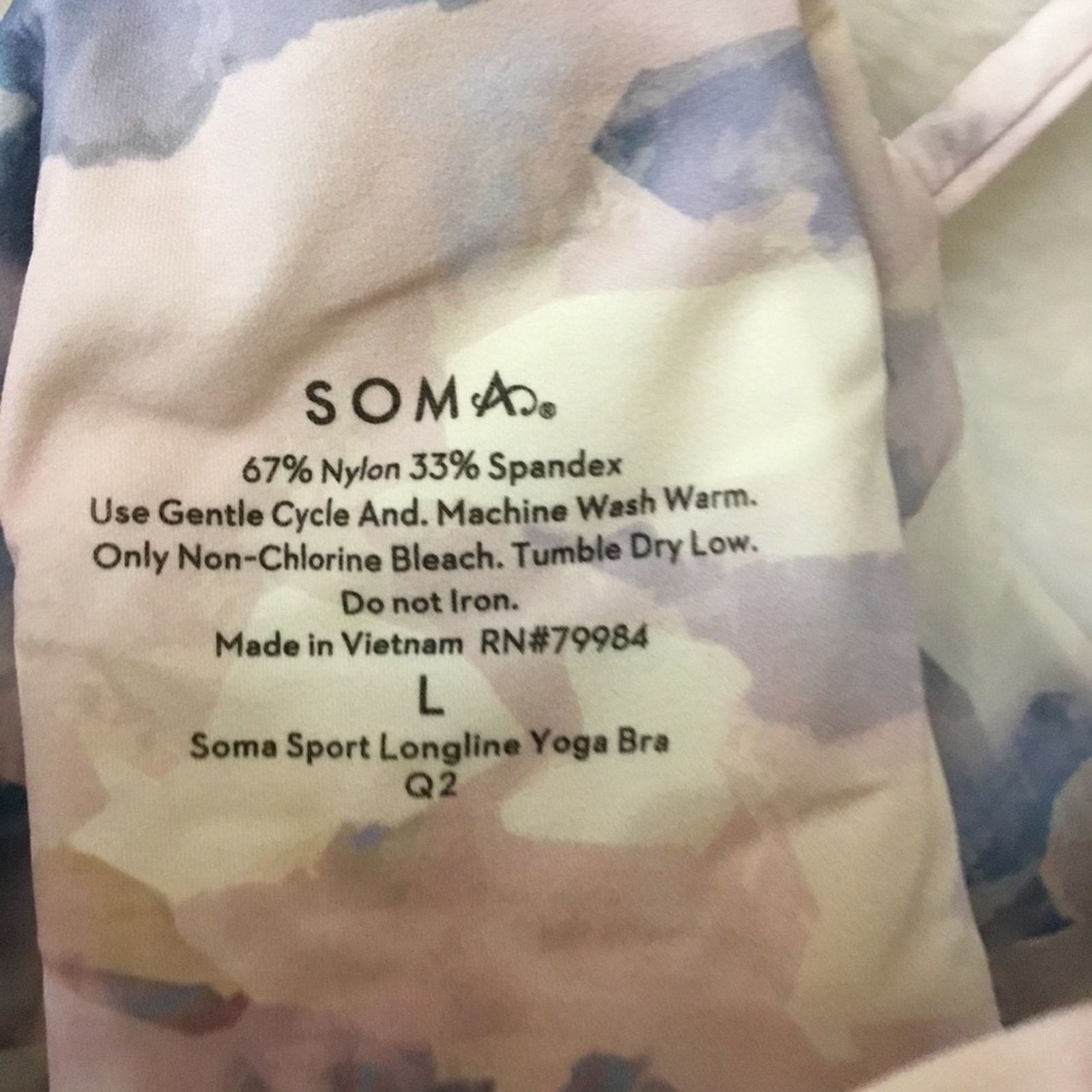 Other Soma Floral Sport Longline Yoga Bra Size ONE SIZE - 5 Thumbnail