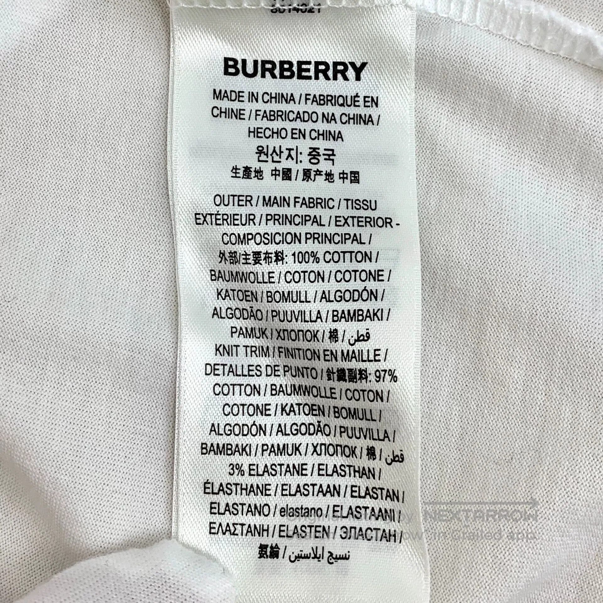 Burberry Burberry White TB Embroidered Cotton T. Size US S / EU 44-46 / 1 - 6 Thumbnail