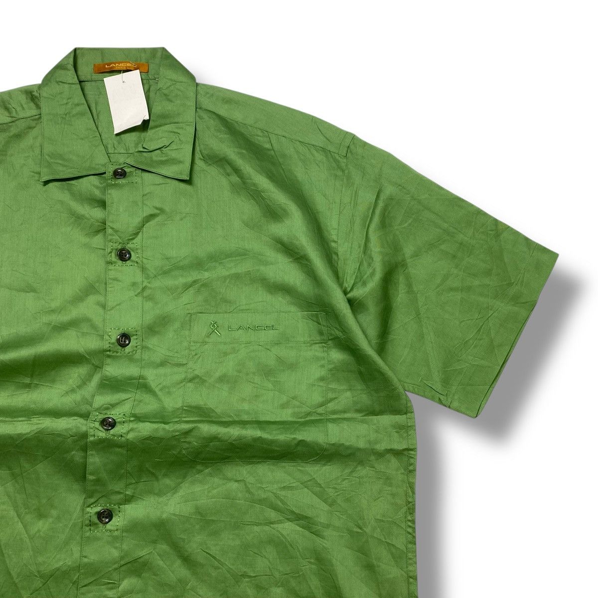 Lancel Lancel Paris logo pocket button shirt green hermes prada Size US L / EU 52-54 / 3 - 2 Thumbnail