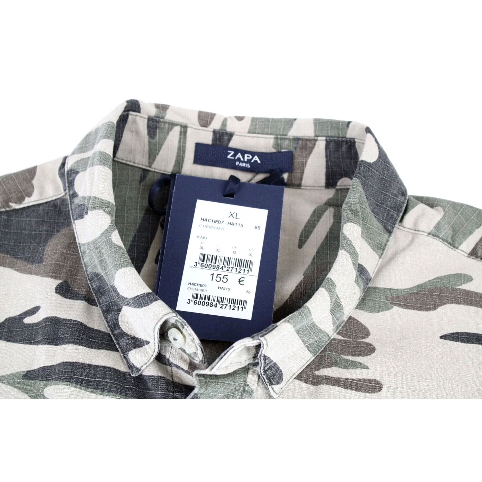 Vintage ZAPA Shirt Men's XL Camouflage Military Patterned Button Down Collar Pockets Size US XL / EU 56 / 4 - 4 Thumbnail