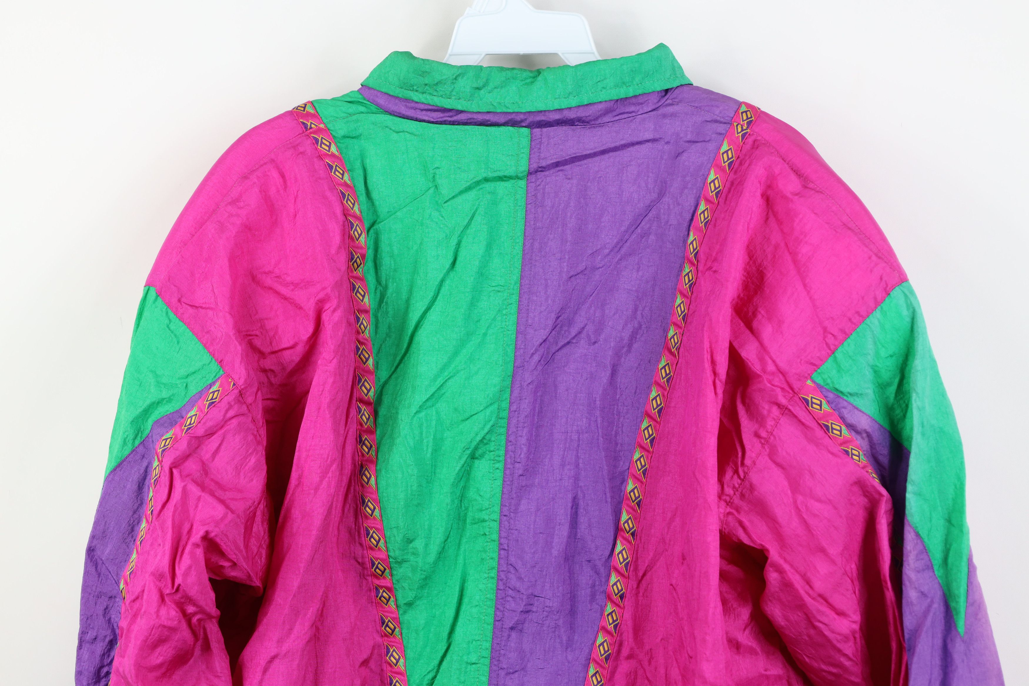 Vintage Vintage 90s Streetwear Southwestern Windbreaker Jacket Size XL / US 12-14 / IT 48-50 - 14 Thumbnail