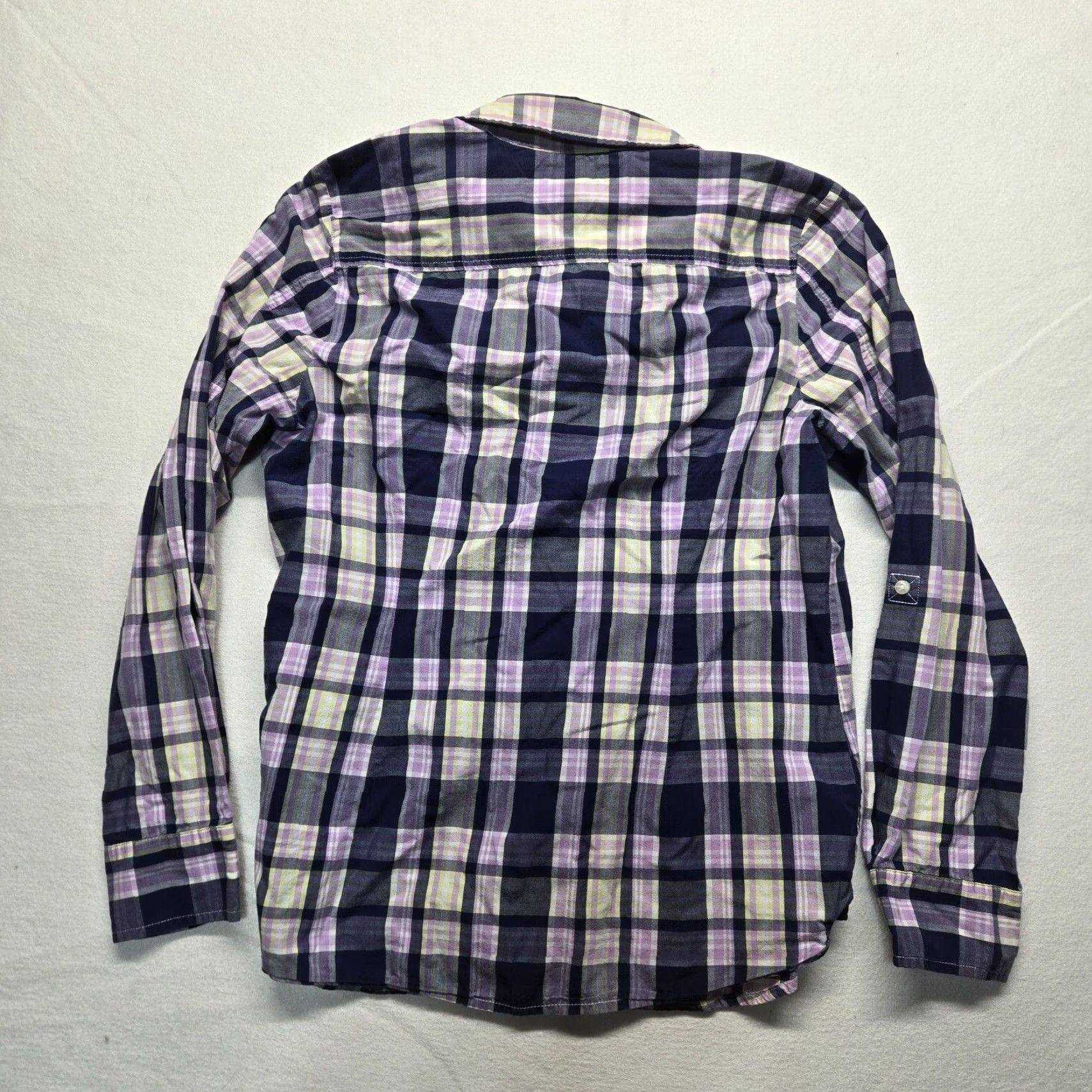Tommy Hilfiger VINTAGE Tommy Hilfiger Women's Shirt Long Sleeve Plaid Button-Up Classic Fit Purple L Size L / US 10 / IT 46 - 7 Thumbnail