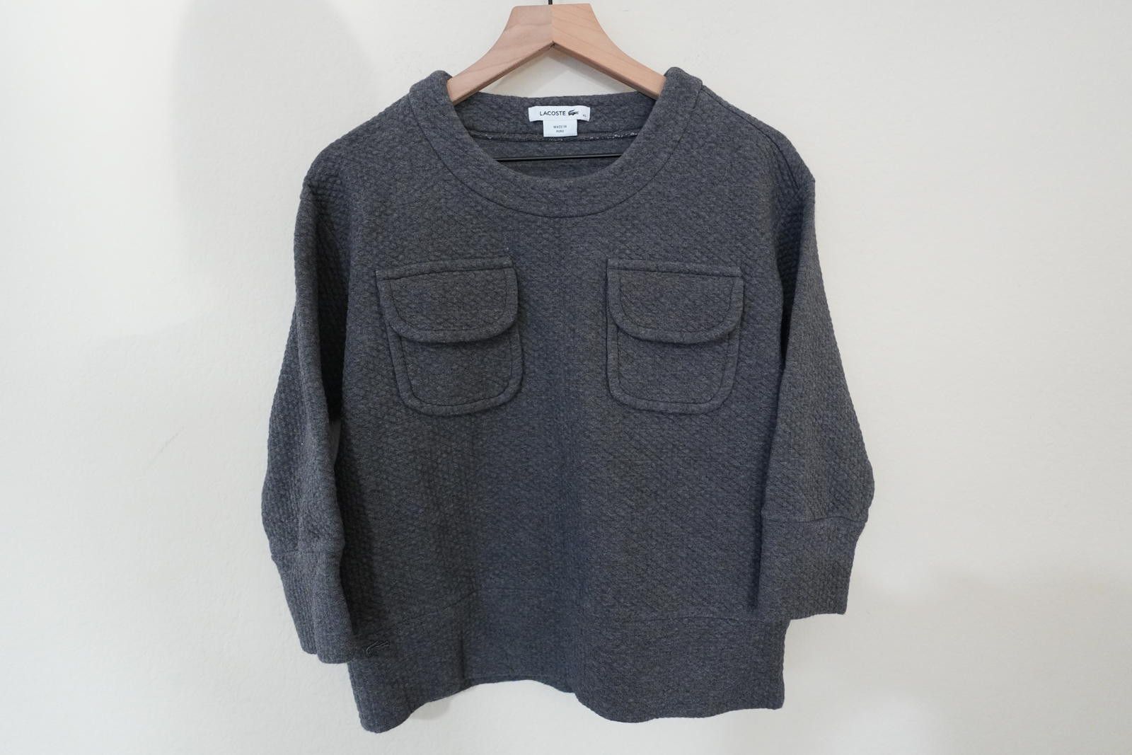 Lacoste Lacoste Crewneck Women's 40 Grey Double Pocket Size M / US 6-8 / IT 42-44 - 1 Thumbnail