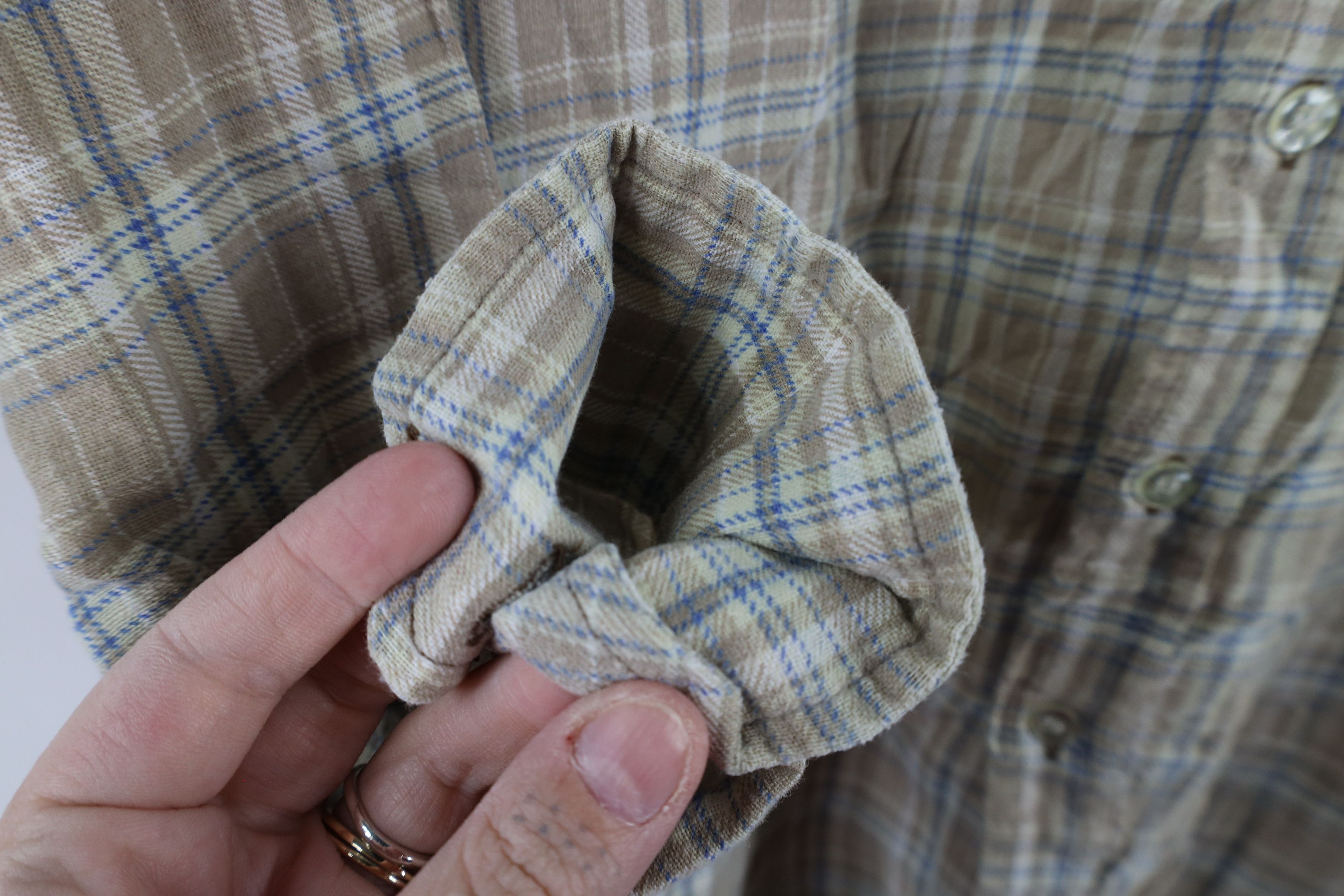 Vintage Vintage 90s Streetwear Flannel Collared Button Shirt Plaid Size M / US 6-8 / IT 42-44 - 6 Thumbnail