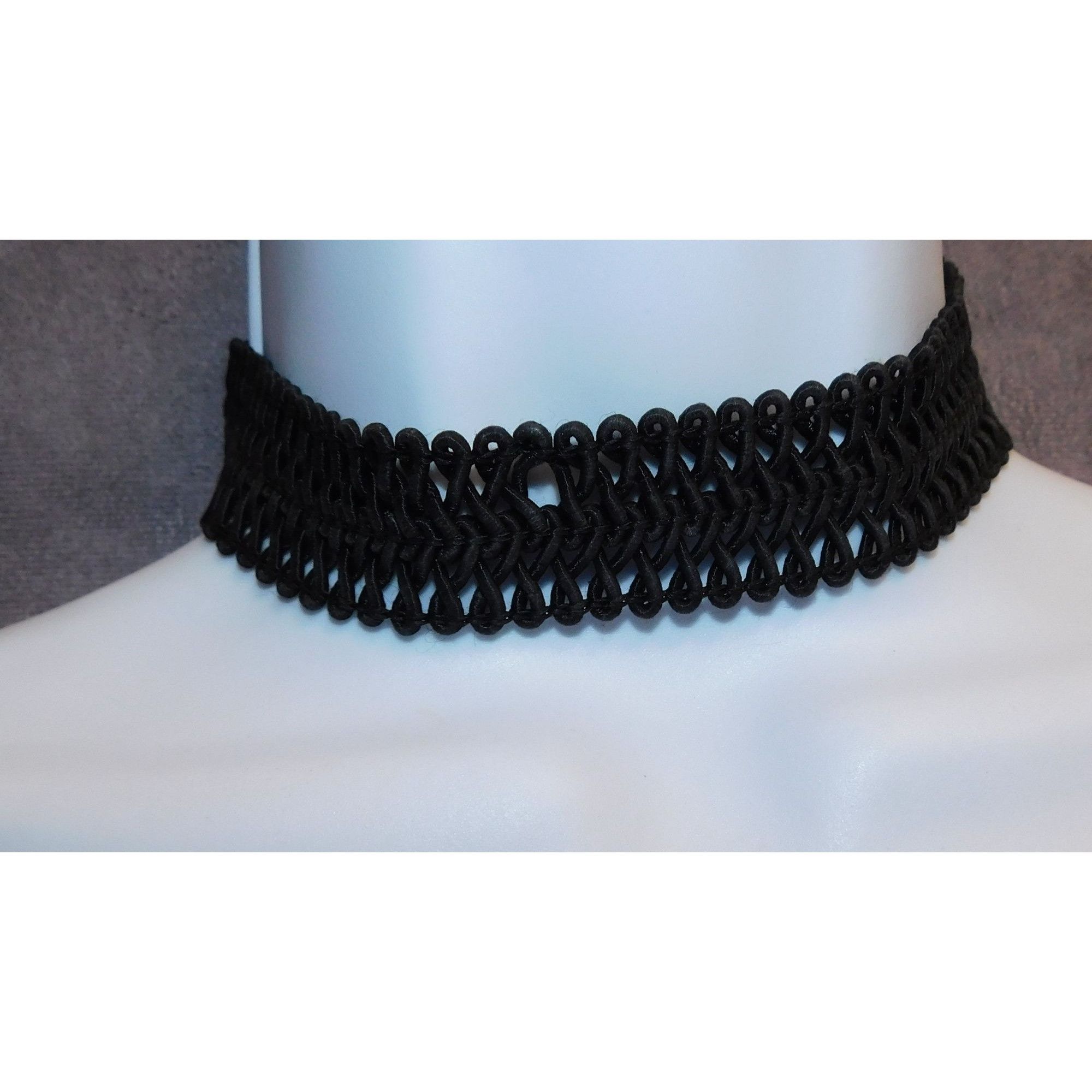 Other Gothic Black Choker With Gold Tone Cross Charm Size ONE SIZE - 3 Thumbnail