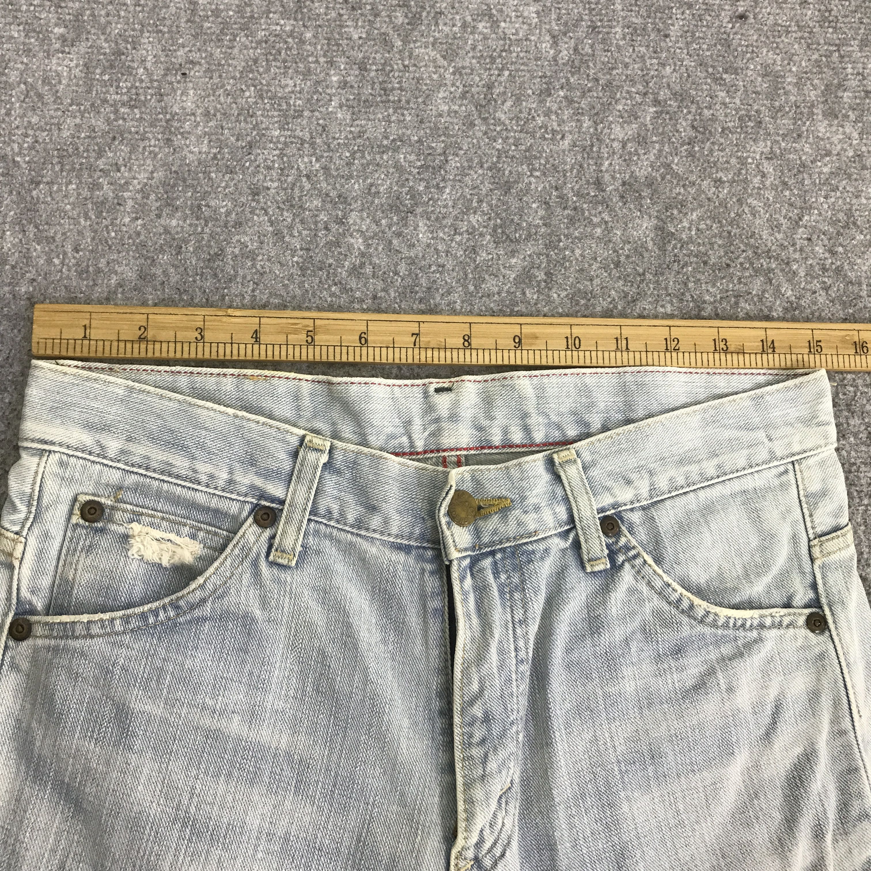 Lee LEE DISTRESSED LIGHT WASH DENIM PANTS K14B12 Size US 28 / EU 44 - 7 Thumbnail