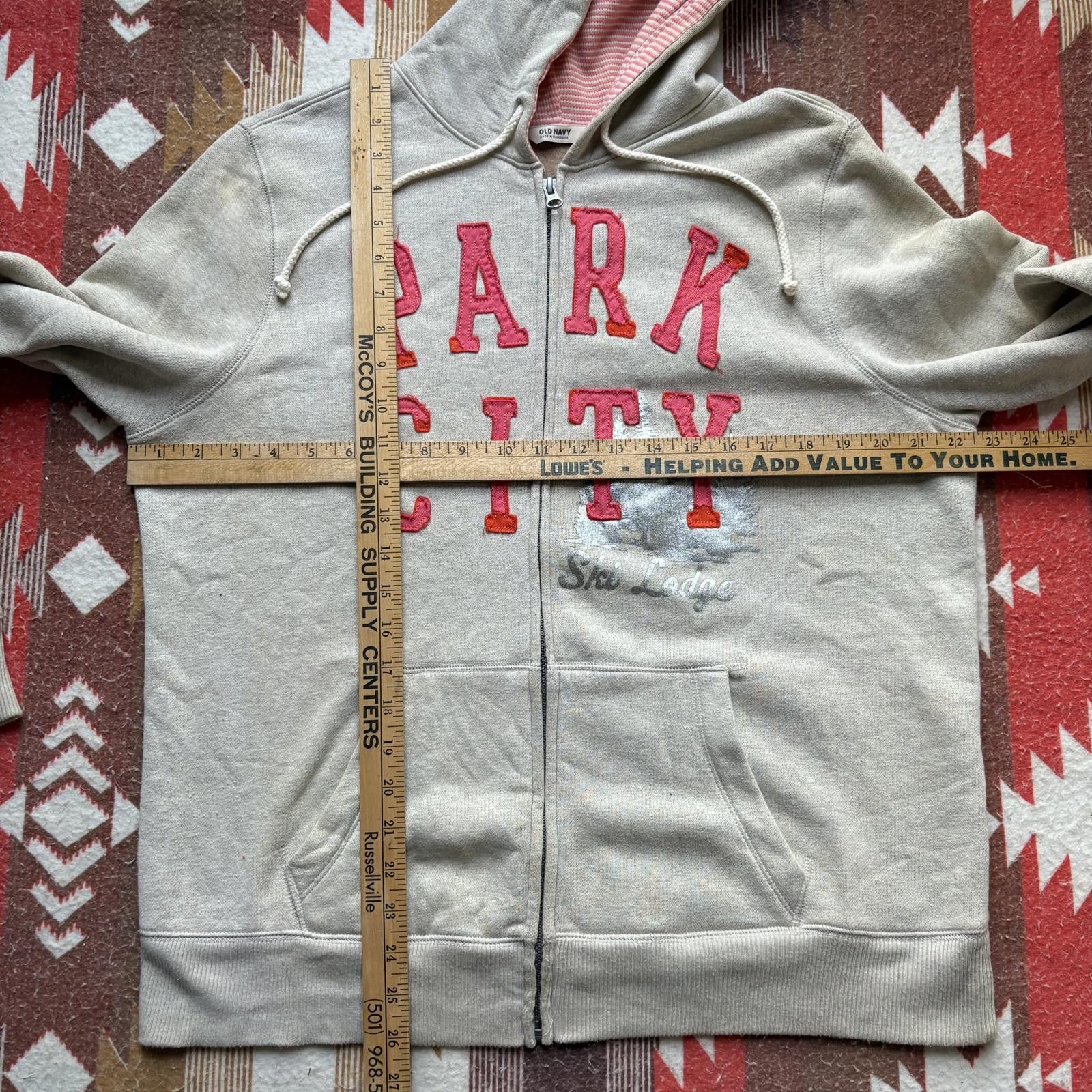 Old Navy Vintage Y2K Old Navy Park City Ski Lodge Full Zip Hoodie Size XL / US 12-14 / IT 48-50 - 4 Thumbnail
