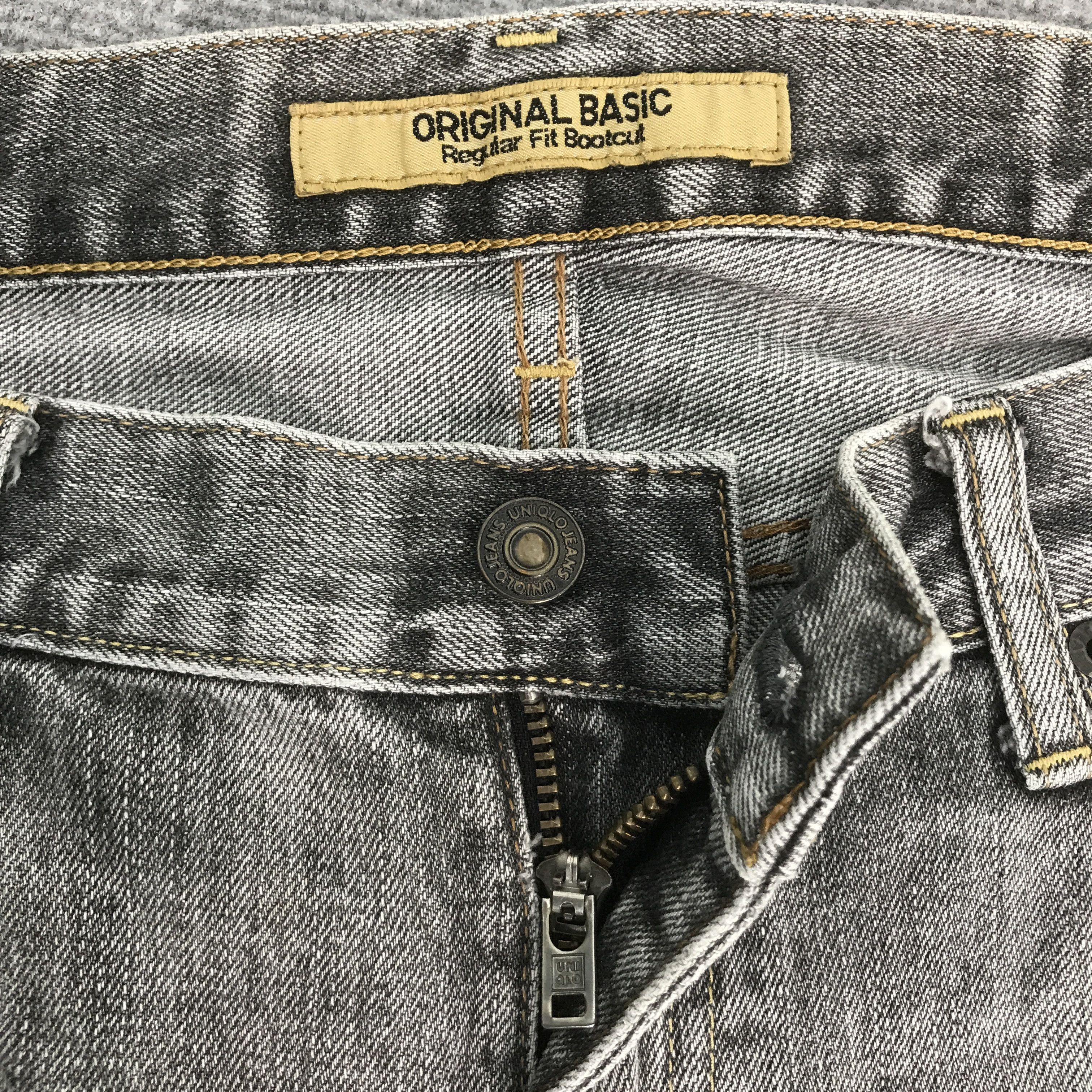 Japanese Brand FLARE UNIQLO JAPAN BOOTCUT DENIM BLACK FADED JEANS K54B18 Size US 35 - 12 Thumbnail