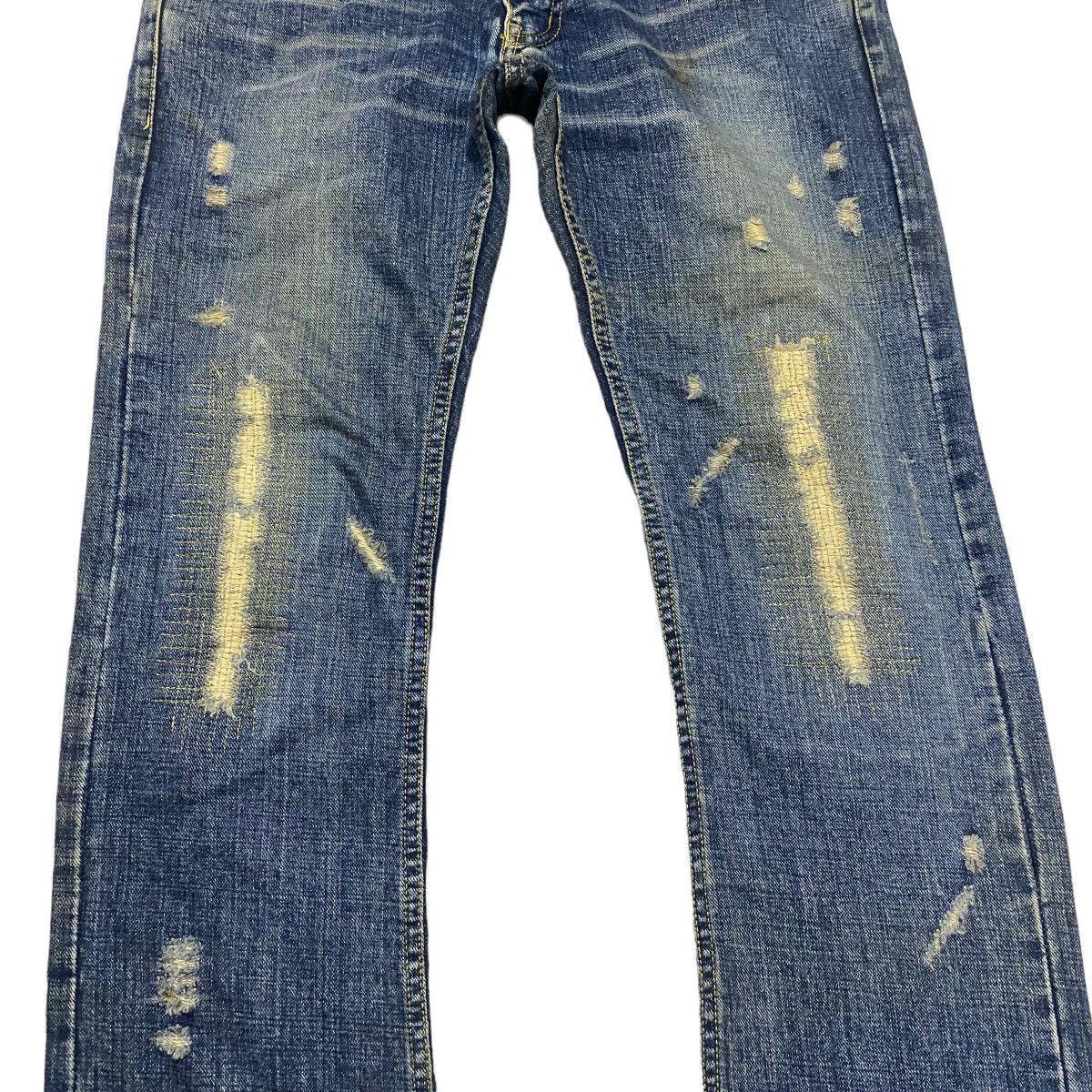 Japanese Brand Hiromichi Nakano Distressed Denim Flare Jeans Size US 30 / EU 46 - 6 Thumbnail