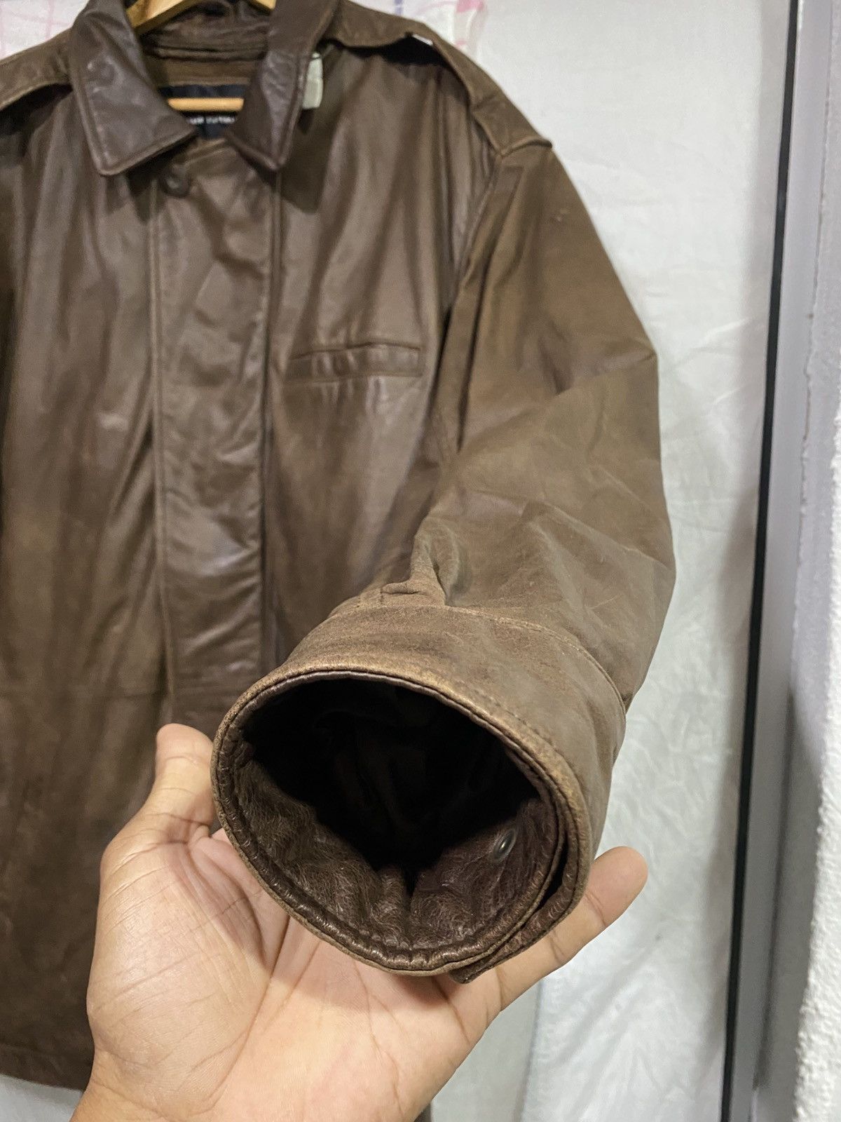 Japanese Brand Vintage Parka Leather Jacket WILSONS Size US XL / EU 56 / 4 - 3 Thumbnail