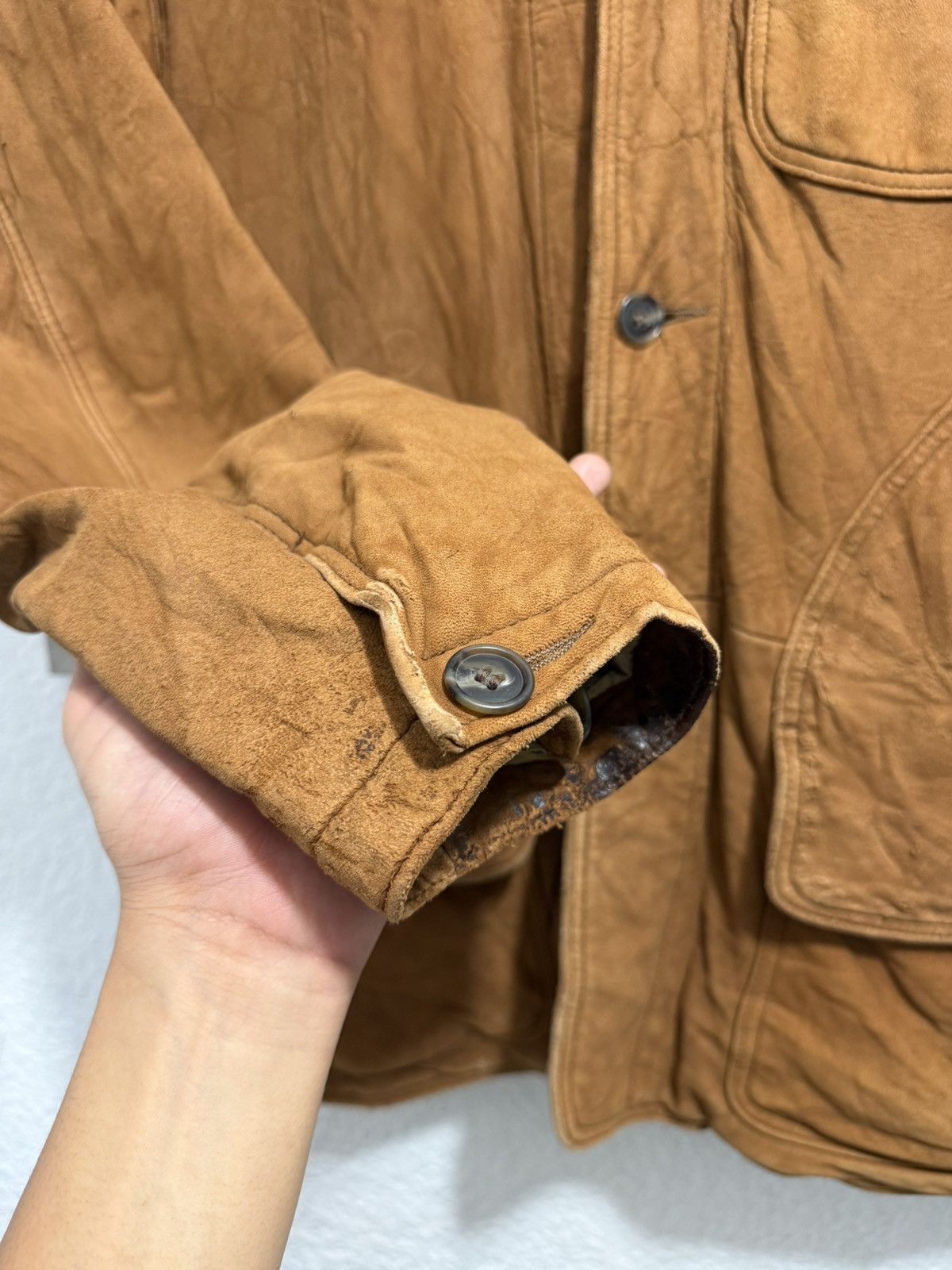 L.L. Bean L.L. BEAN CHORE JACKET SUEDE LEATHER 1980’s Size US L / EU 52-54 / 3 - 5 Thumbnail