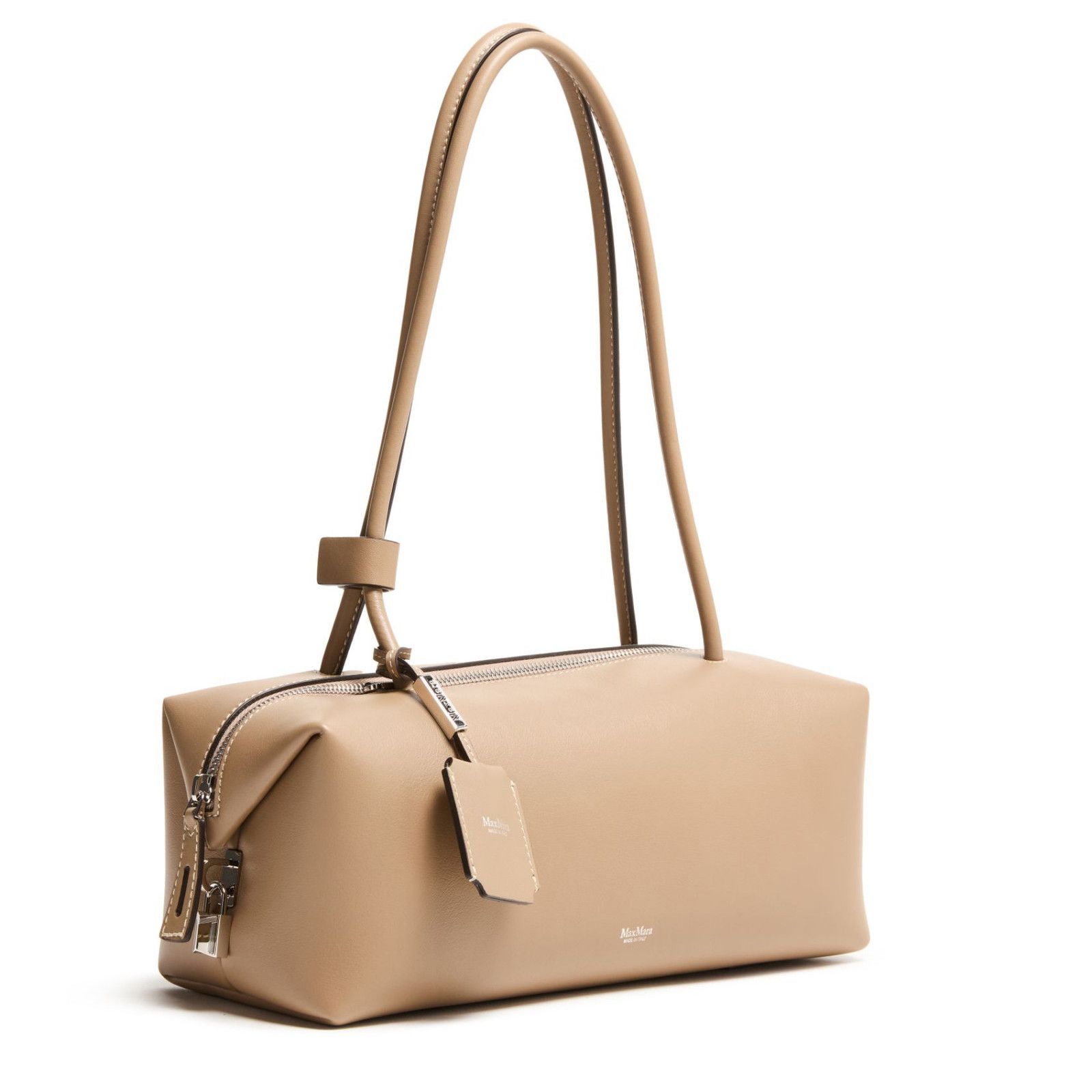 Max Mara MAX MARA Holdall Beige Leather Shoulder Bag New/Authentic Size ONE SIZE - 2 Thumbnail