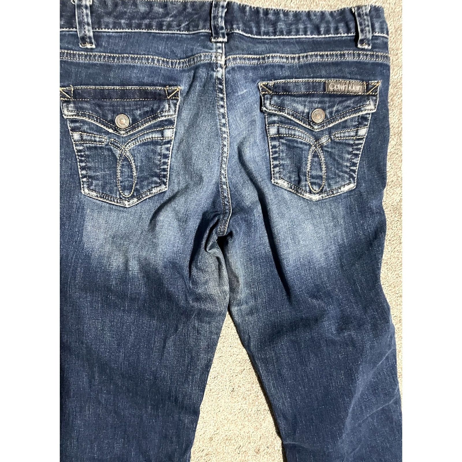 Calvin Klein Calvin Klein Womens Jeans Bootcut Trousers Size 8/29 Denim Blue Pocket Boot Size 30" / US 8 / IT 44 - 2 Thumbnail