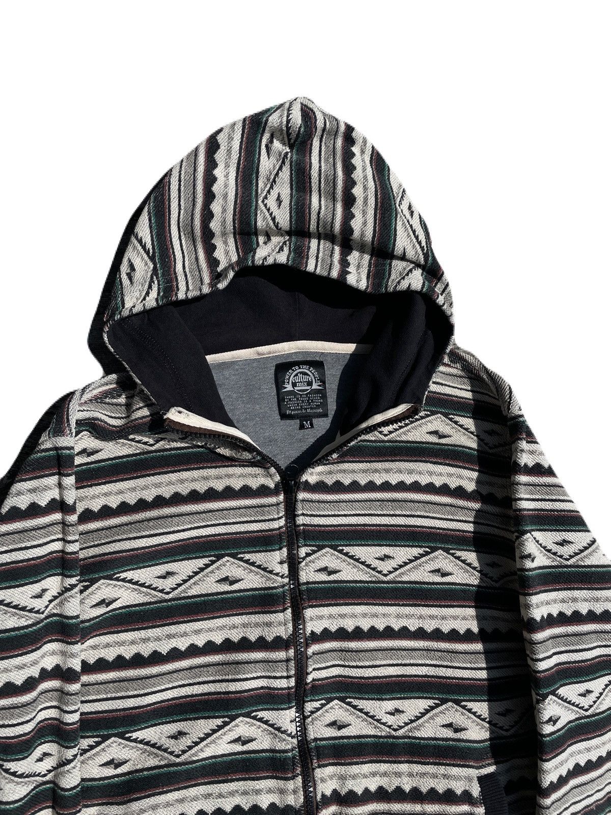 If Six Was Nine 2000s Japanese archive Tribal Pattern Zip-Up Hoodie Y2K Size US S / EU 44-46 / 1 - 5 Thumbnail