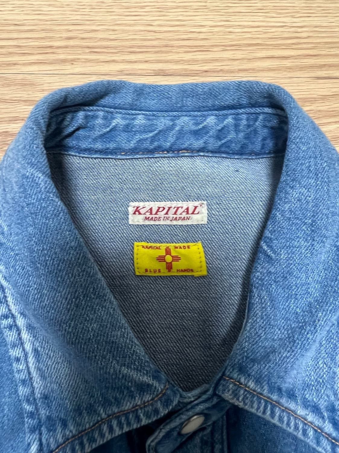 Kapital Kapital Eagle and Feather Western Denim Shirts Size US L / EU 52-54 / 3 - 5 Thumbnail