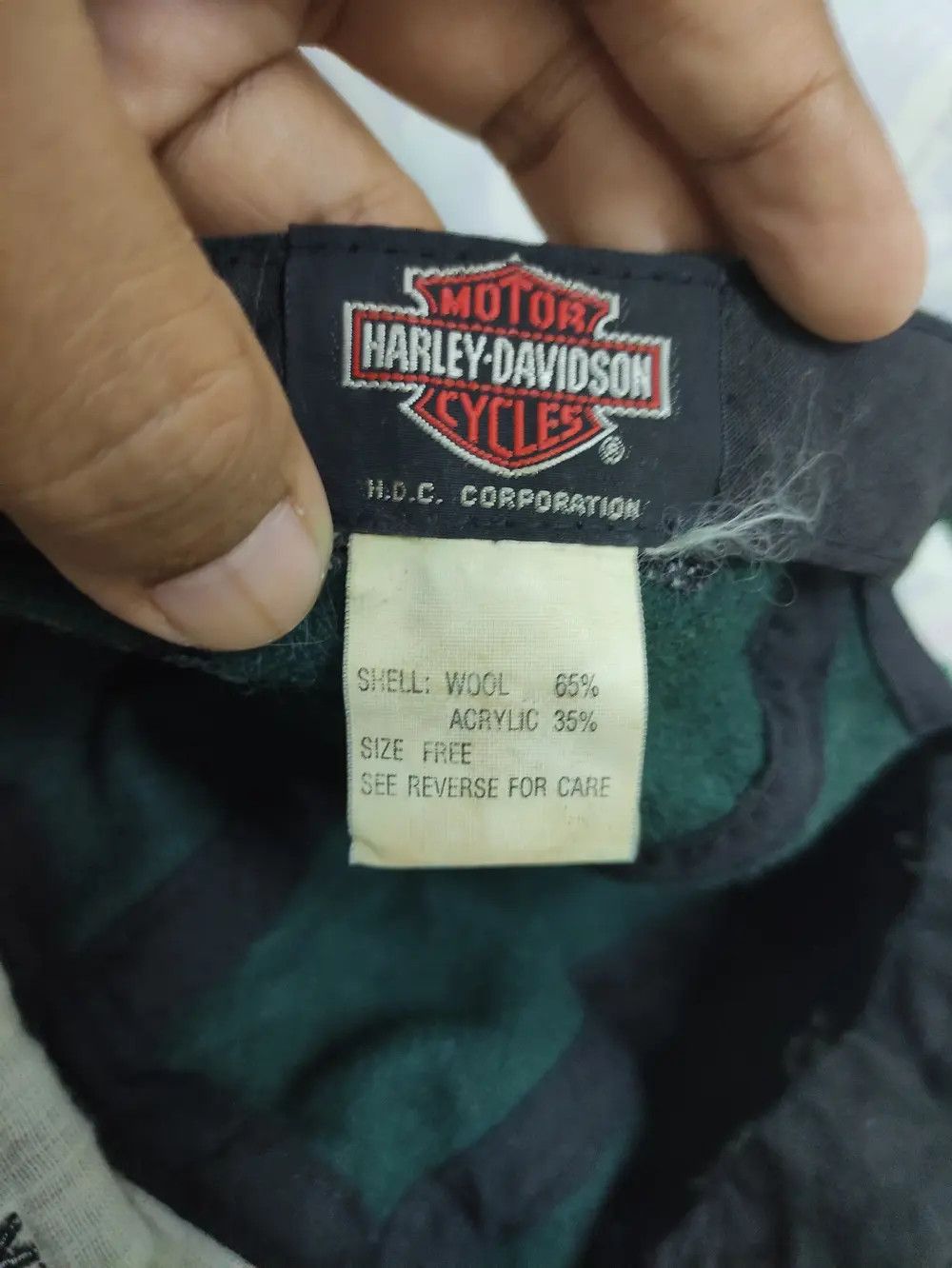 Harley Davidson × Vintage HARLEY DAVIDSON VINTAGE 5 PANEL WOOL CAP Size ONE SIZE - 14 Thumbnail