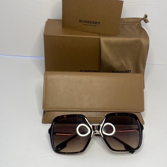 Burberry BURBERRY BE4324 B 4324 ISABELLA Square Brown Sunglasses","de Size ONE SIZE - 9 Thumbnail