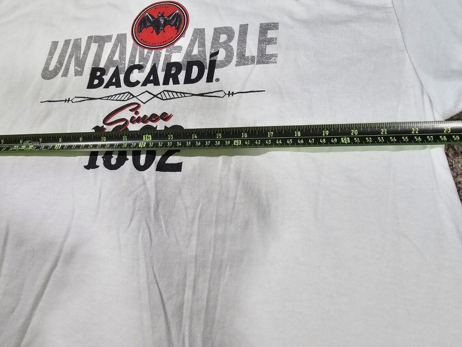 Designer Untameable Bacardi Rum Since 1962 White Graphic Men's T XL Size US XL / EU 56 / 4 - 6 Thumbnail