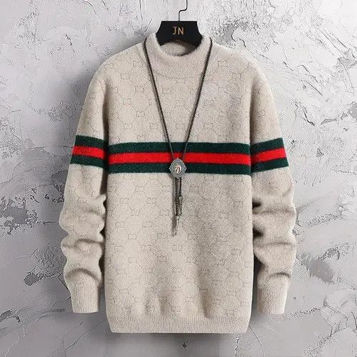 Designer × Vintage Men's Loose Knitted Sweater Warm Pullover Kintwear Tops Size US L / EU 52-54 / 3 - 3 Thumbnail