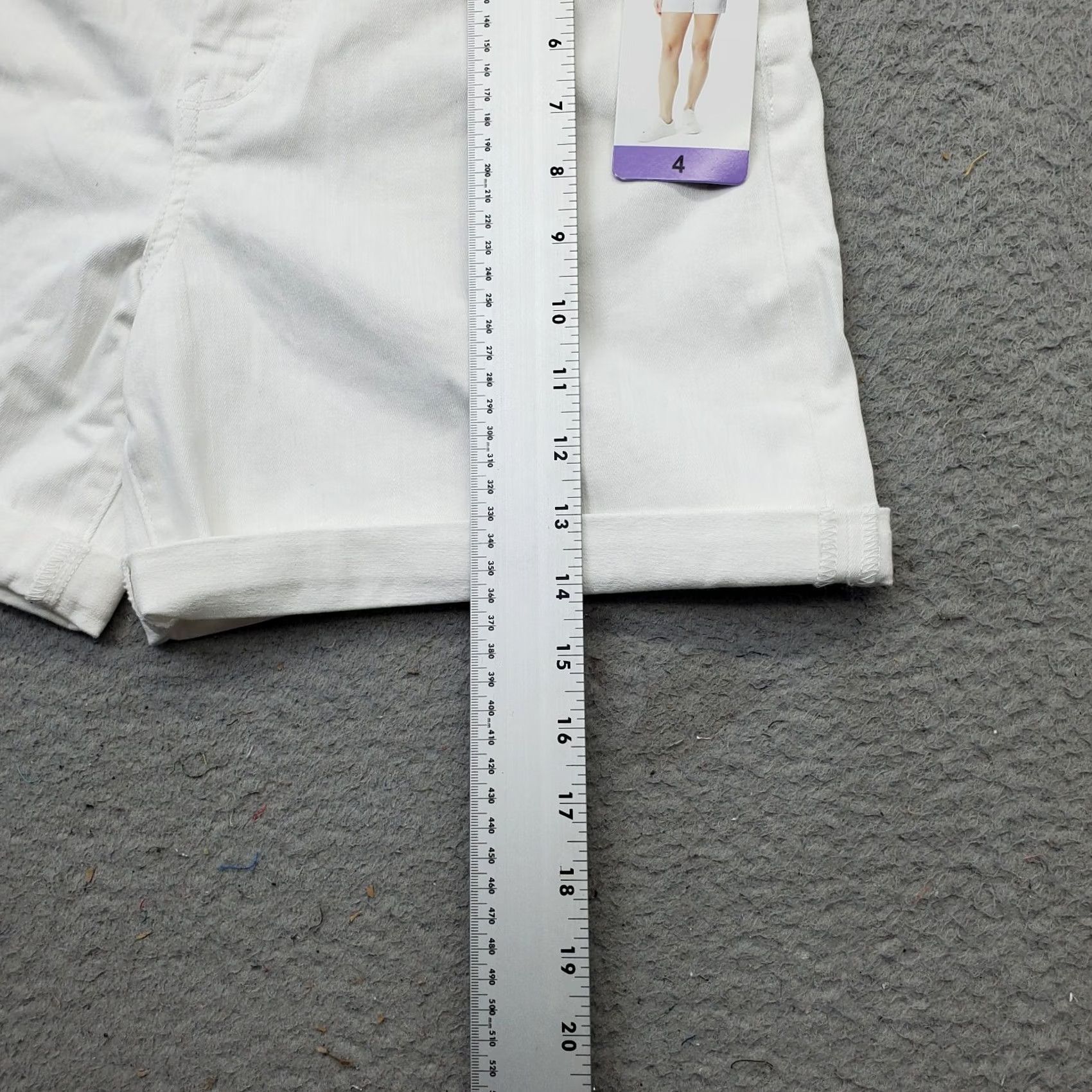 Jessica Simpson Jessica Simpson White Denim Rolled Shorts Women's 4 5-Pocket Design High Rise Size 27" / US 4 / IT 40 - 3 Thumbnail