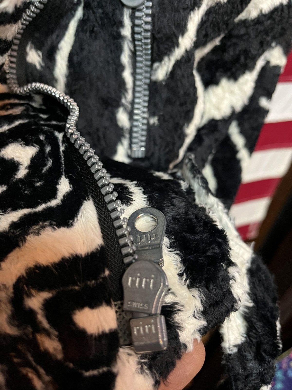 Vintage Vintage Luxury Zebra Printed Faux Fur Biker Jacket Size L / US 10 / IT 46 - 6 Thumbnail