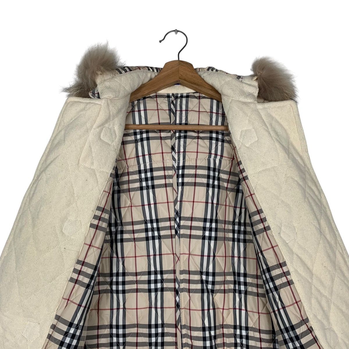 Fur Burberry Lined Jacket Burberry London Blue Label Nova Check