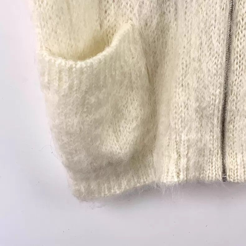 Gucci Gucci 23 beige rabbit diamond embroidered horsehair V-neck Size S / US 4 / IT 40 - 4 Thumbnail