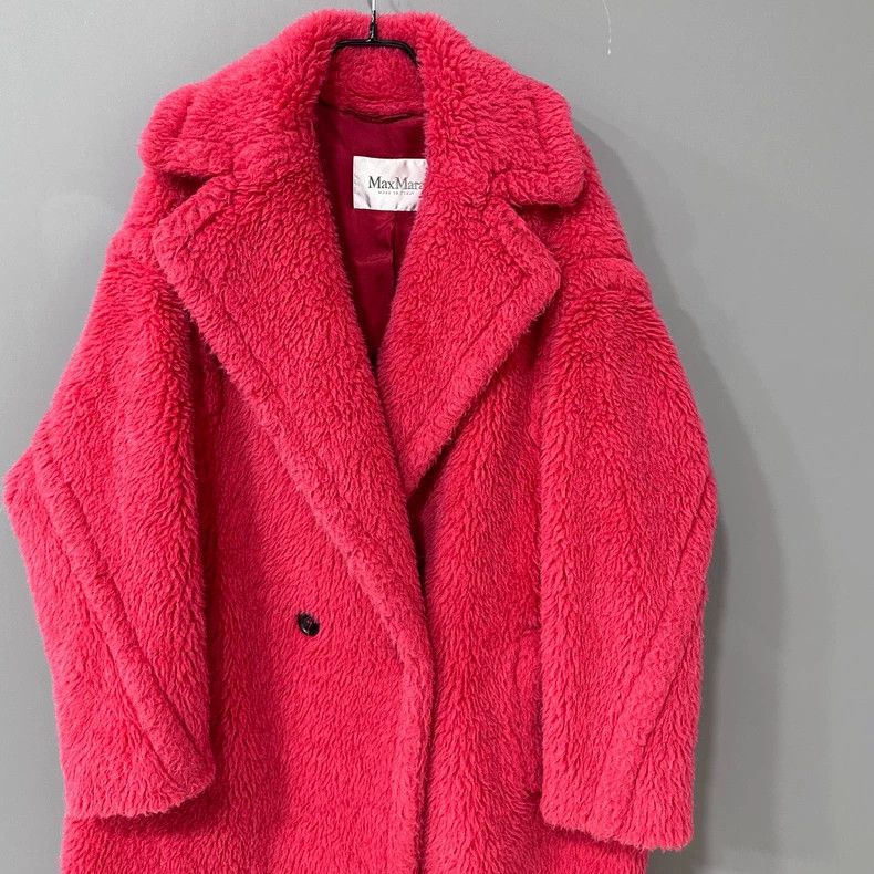 Max Mara Max Mara Red Teddy Coat Size S / US 4 / IT 40 - 2 Thumbnail