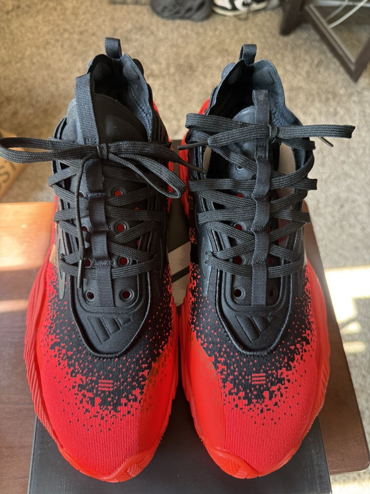 Adidas Sdidas Trae Young 3 Solar Red Black Size US 10 / EU 43 - 3 Thumbnail