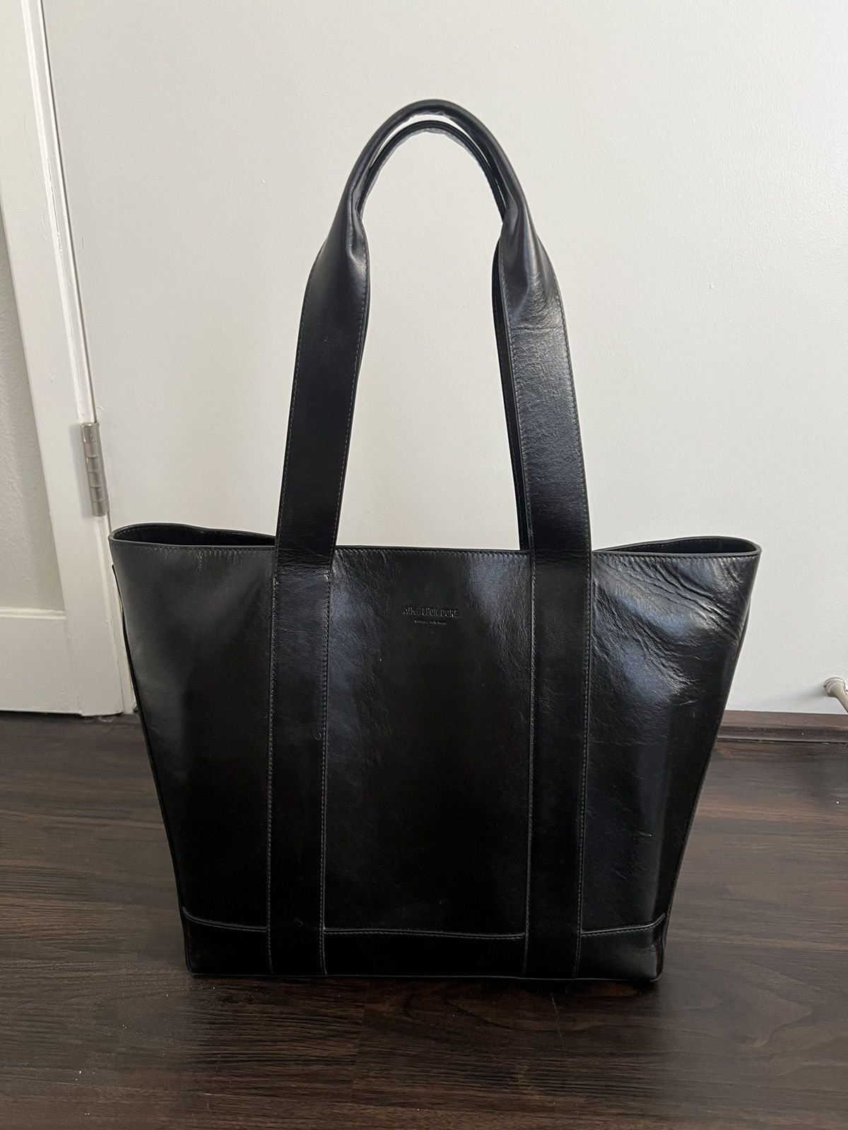 aime leon dore Debossed Leather Tote