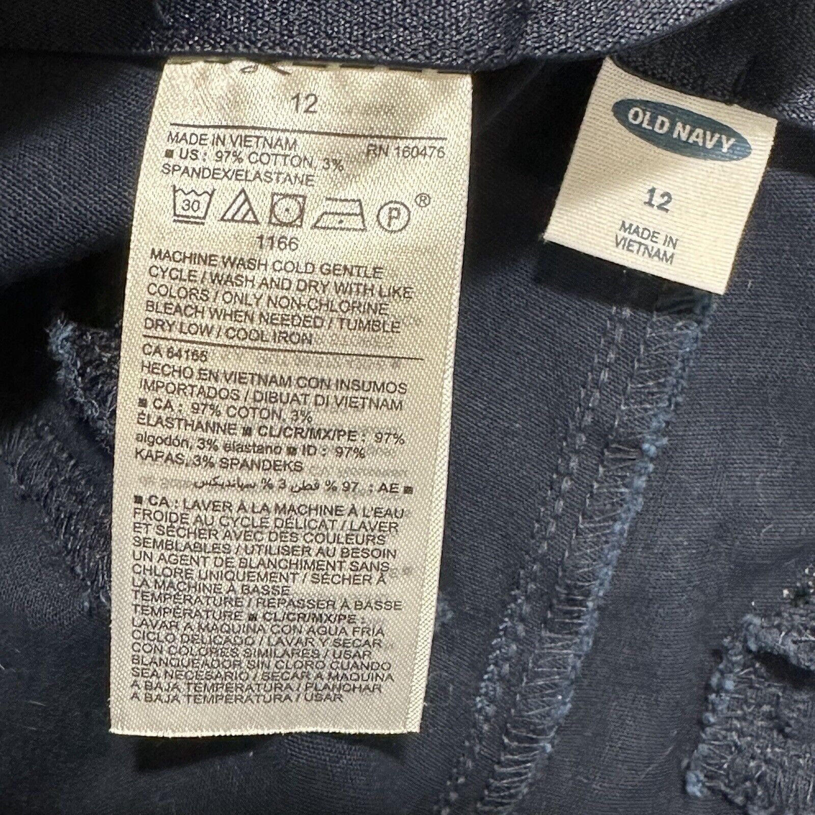 Old Navy Old Navy 12 Blue Flat Front Dress Pants High Rise 27" Inseam Size 34" / US 12 / IT 48 - 5 Thumbnail