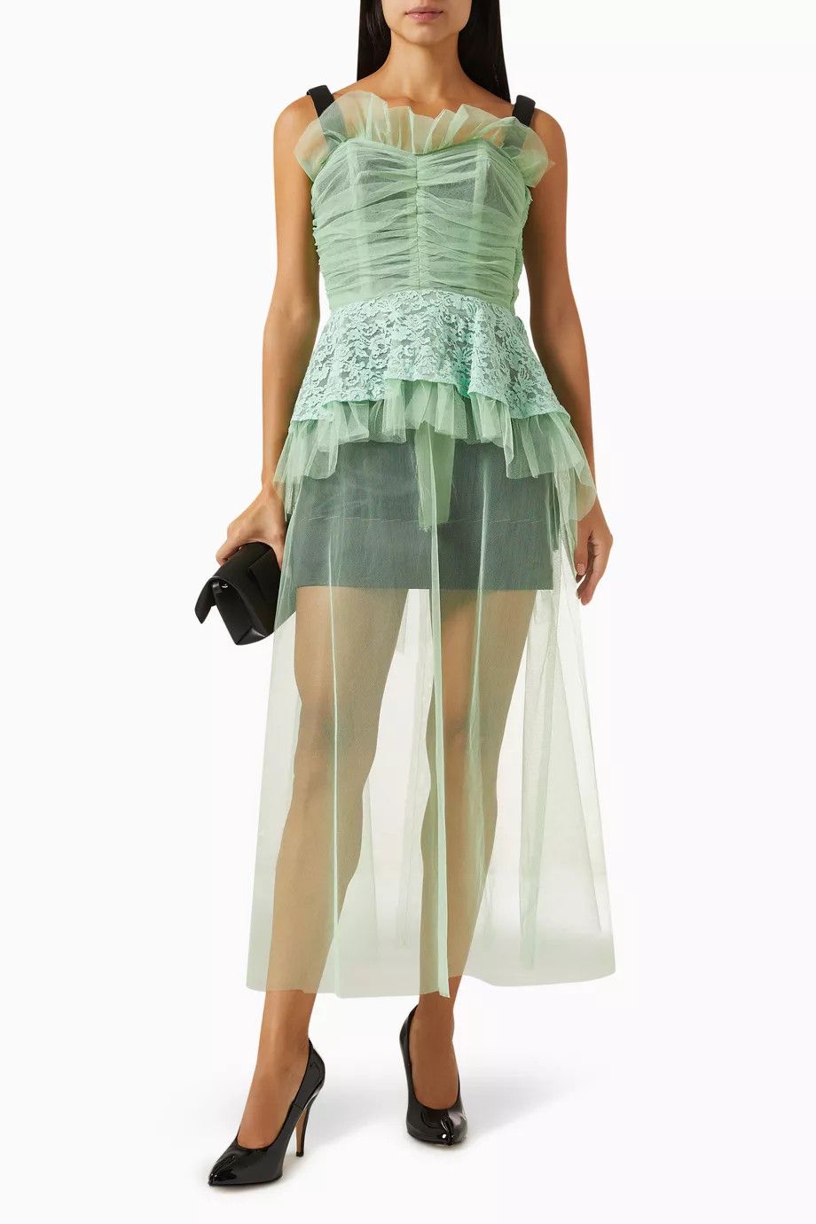 Maison Margiela o1y0625 Maxi Dress in Light Green Size XS / US 0-2 / IT 36-38 - 3 Thumbnail