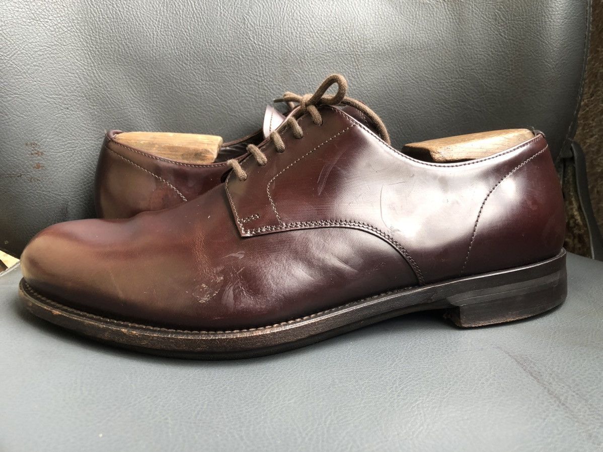 Prada PRADA Brown Leather Men’s Derby Dress shoes Size 7.5 Size US 7.5 / EU 40-41 - 8 Thumbnail