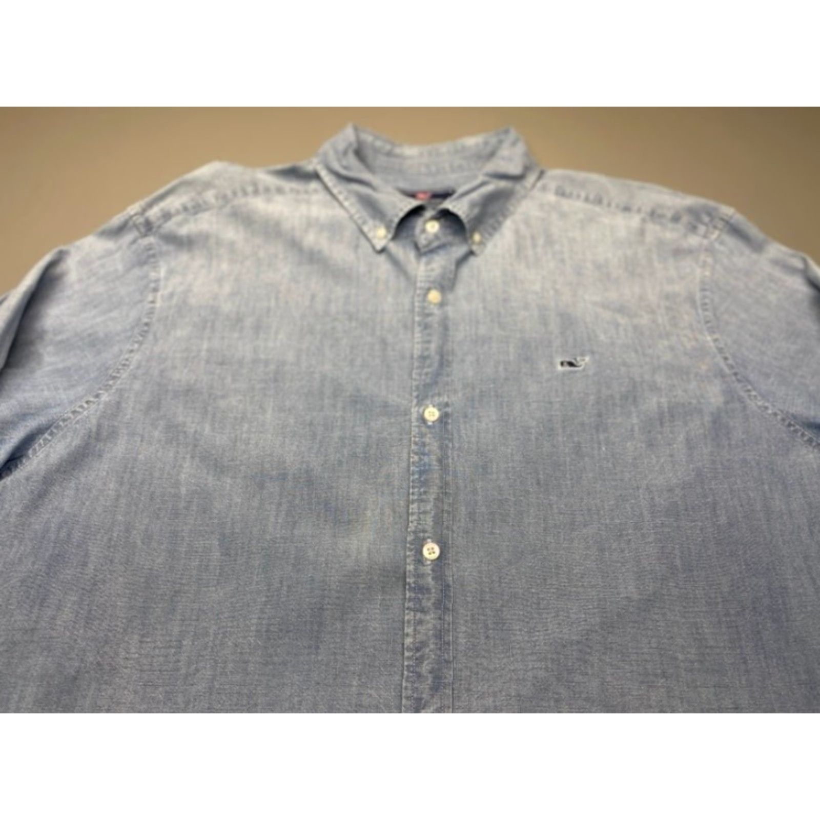 Vineyard Vines Vineyard Vines Whale Shirt Mens 2XL Blue Chambray Shirt 8281 Classic Fit Shirt Size US XXL / EU 58 / 5 - 5 Thumbnail