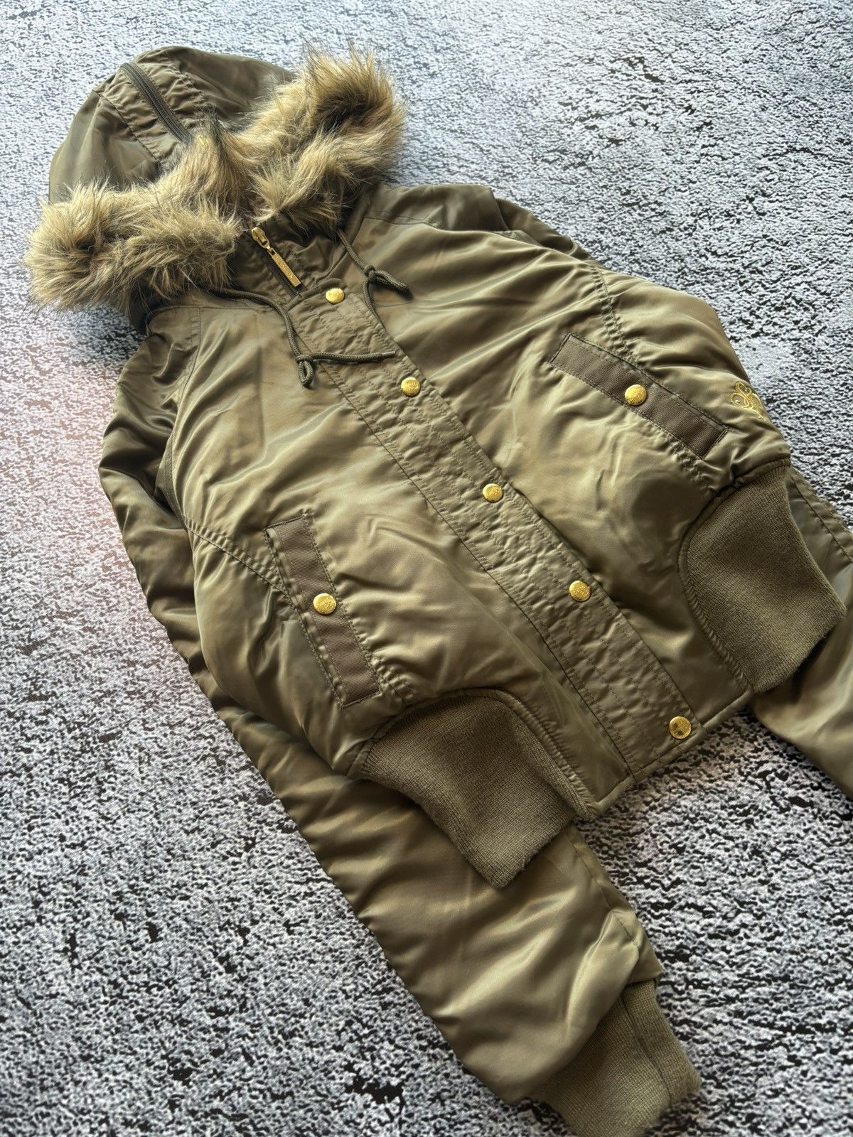 Other Deadstock SOUTHPOLE N2B Faux fur cropped bomber jacket Size S / US 4 / IT 40 - 4 Thumbnail