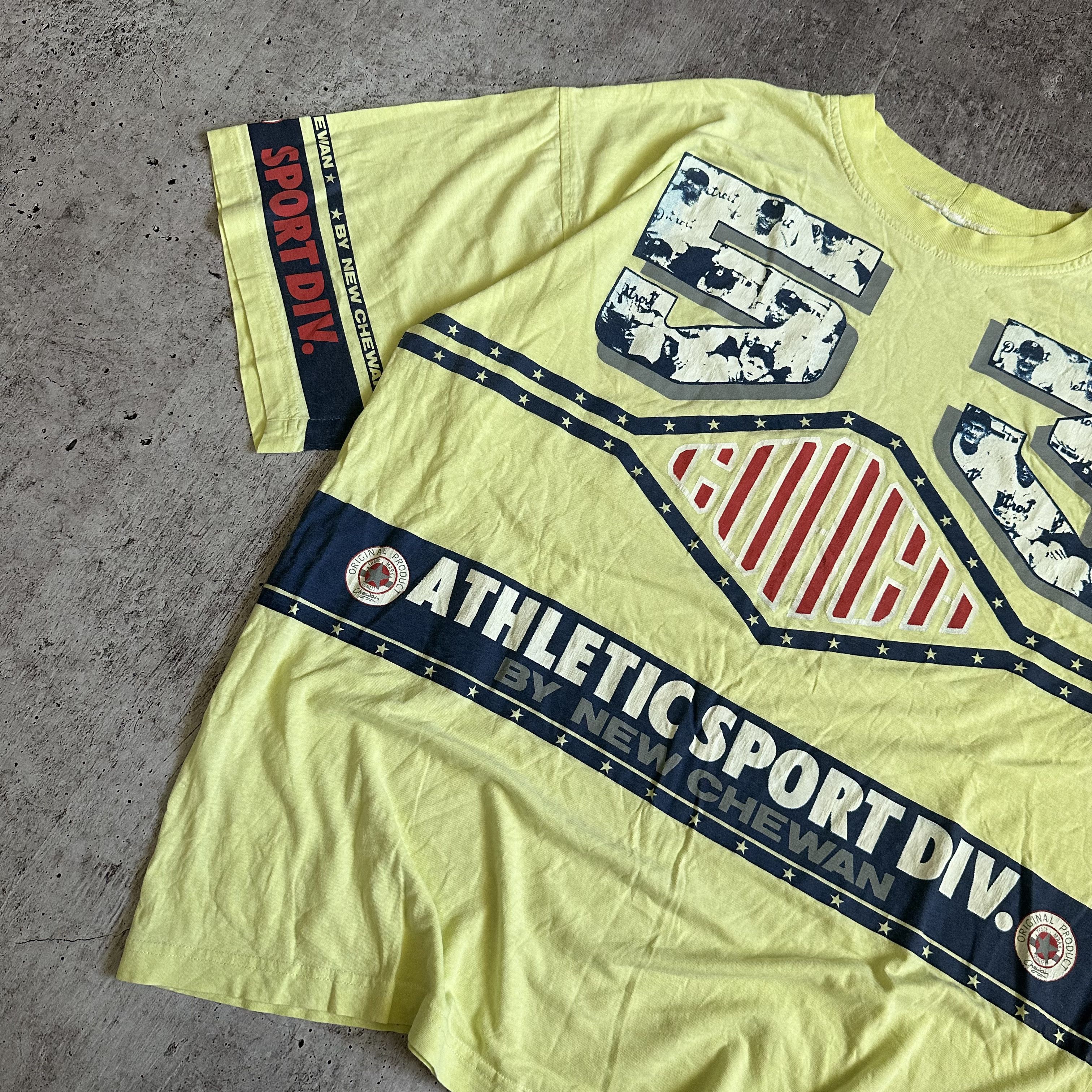 Vintage 53 Athletic Sport Div. By new Chewan 90s Vintage T Shirt Size US L / EU 52-54 / 3 - 3 Thumbnail